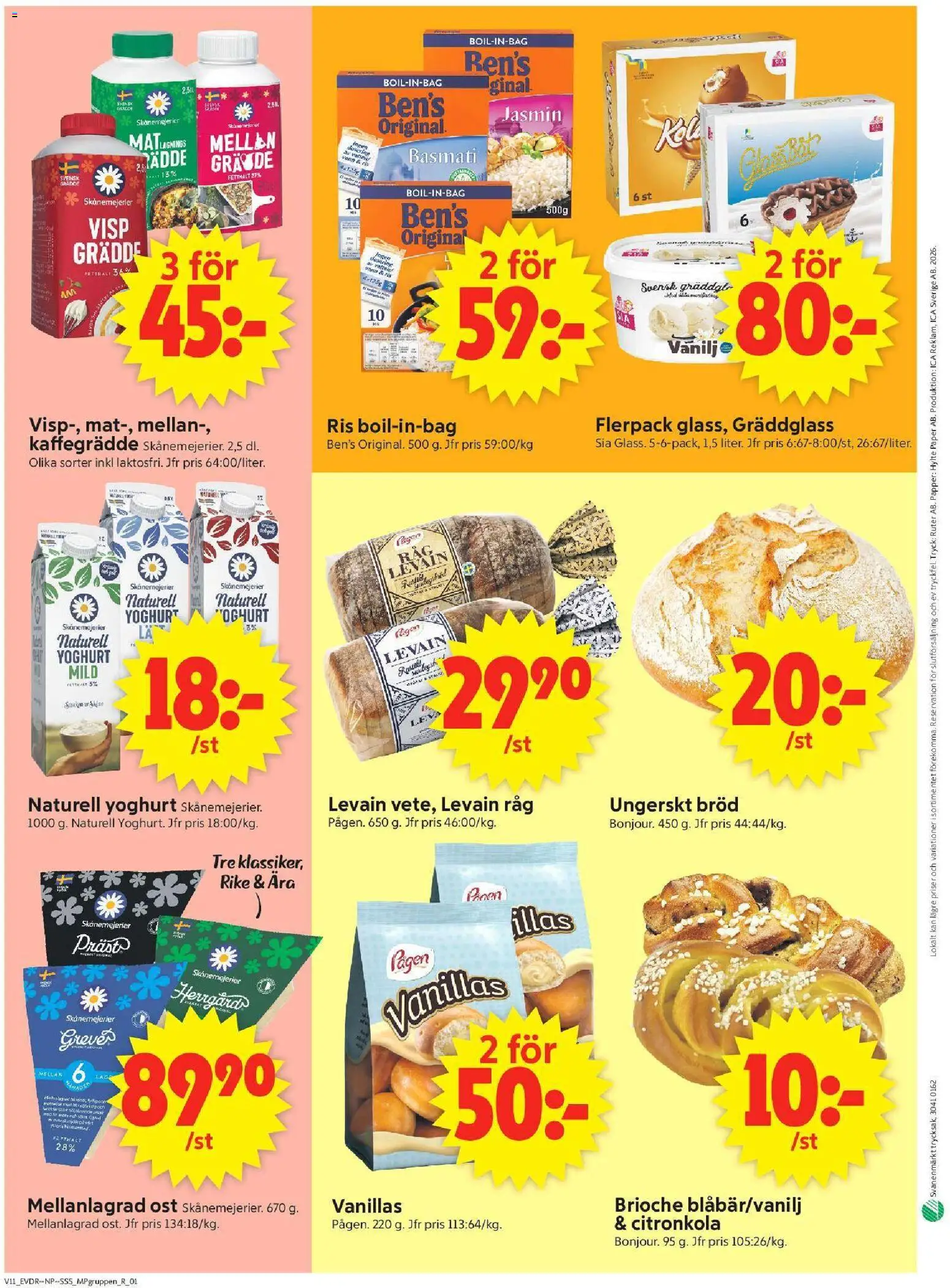 ICA Supermarket reklamblad aktuell från 09.03.2026 | Sida: 10 | Produkter: Visp, Levain, Ost, Yoghurt