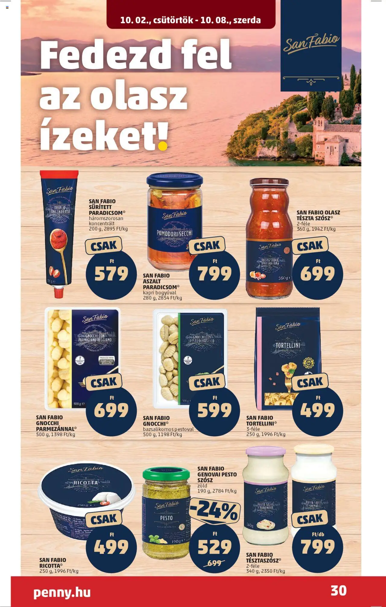 PENNY akciós ujság - amely érvényes a következő dátumtól: 02.10.2025 | Oldal: 36 | Termékek: Sűrített paradicsom, Ricotta, Tortellini, Paradicsom