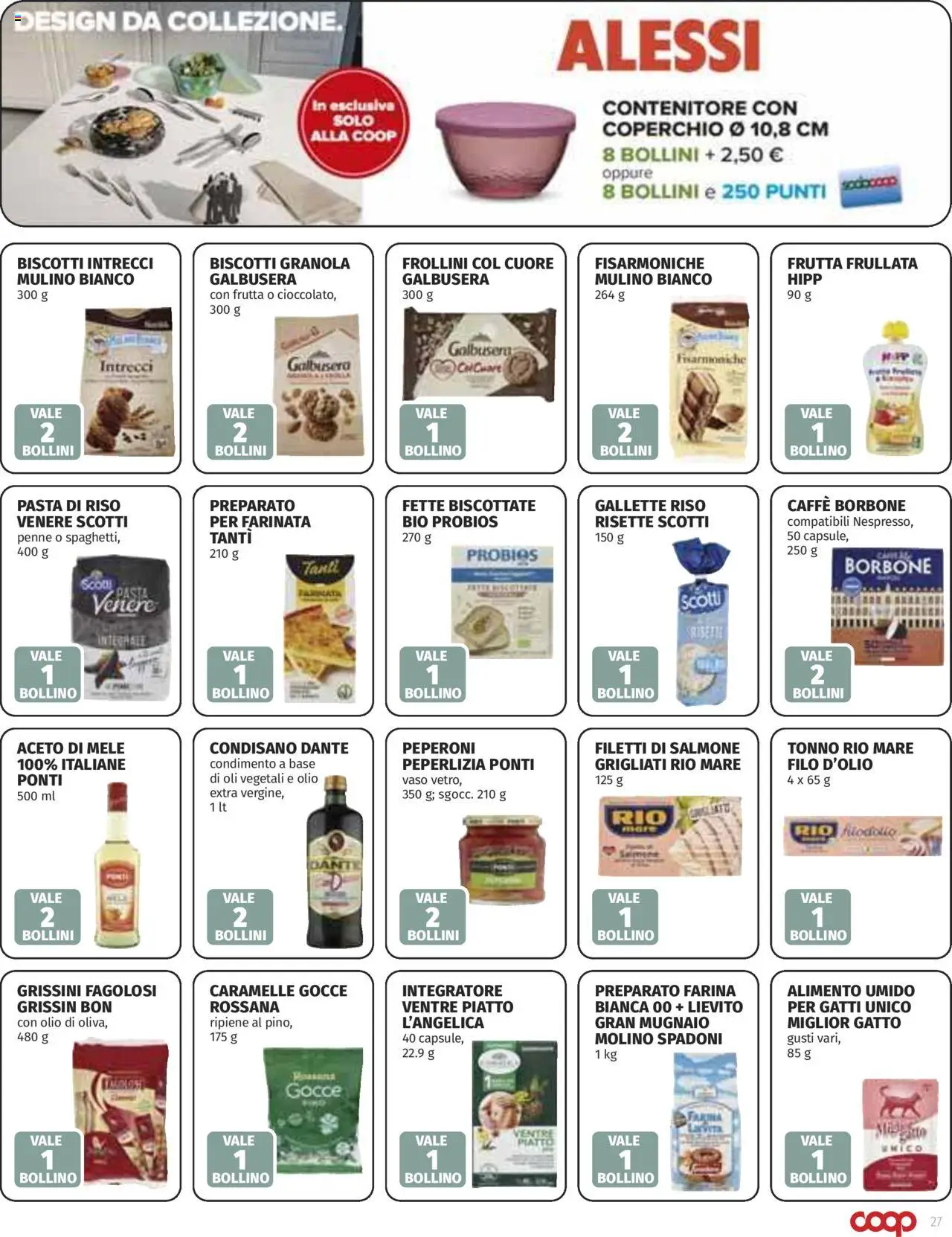 Volantino COOP del 16.10.2025 | Pagina: 27 | Prodotti: Salmone, Farina, Contenitore, Fette biscottate