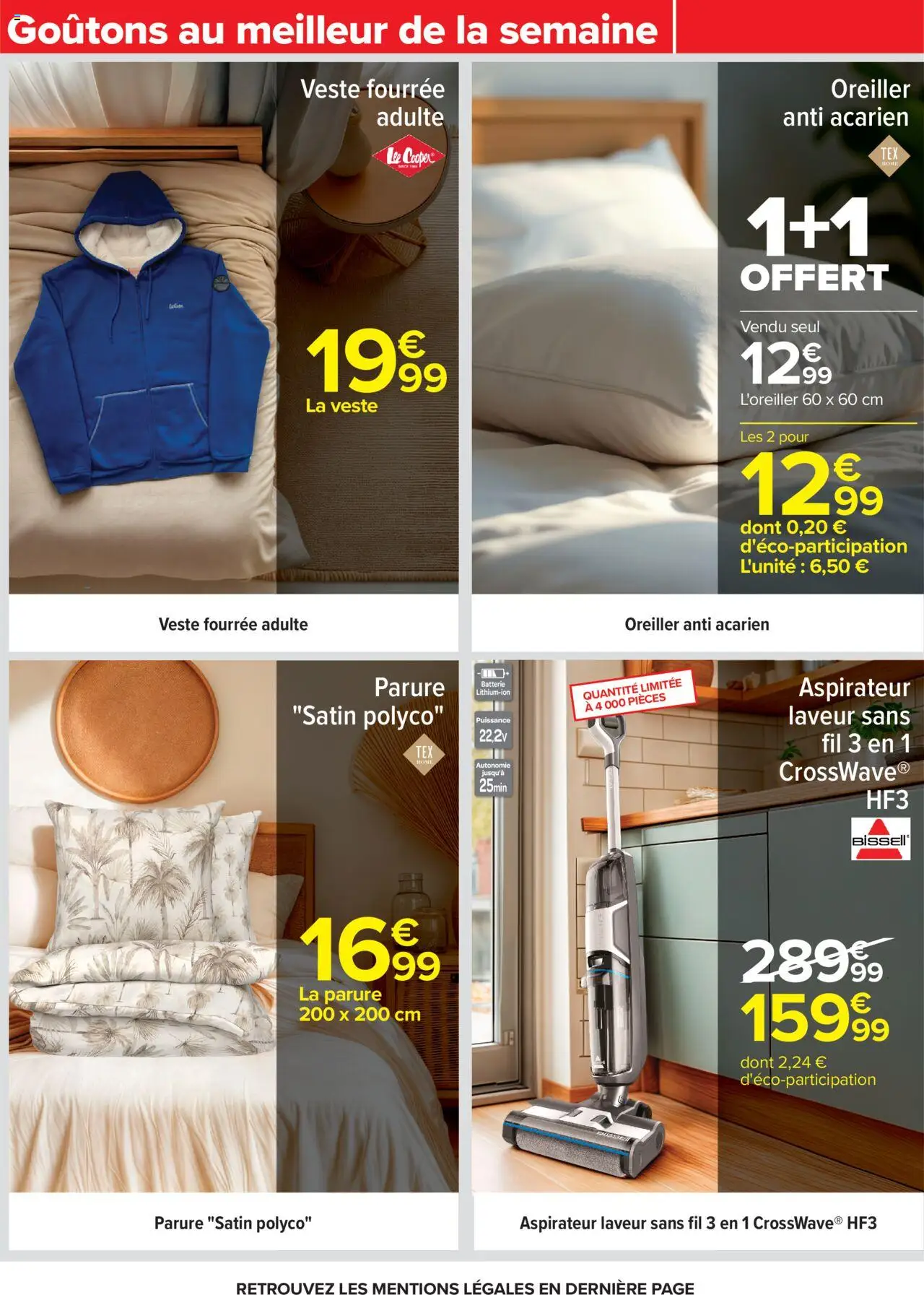 {H1} | Page: 53 | Produits: Aspirateur, Oreiller, Batterie, Veste