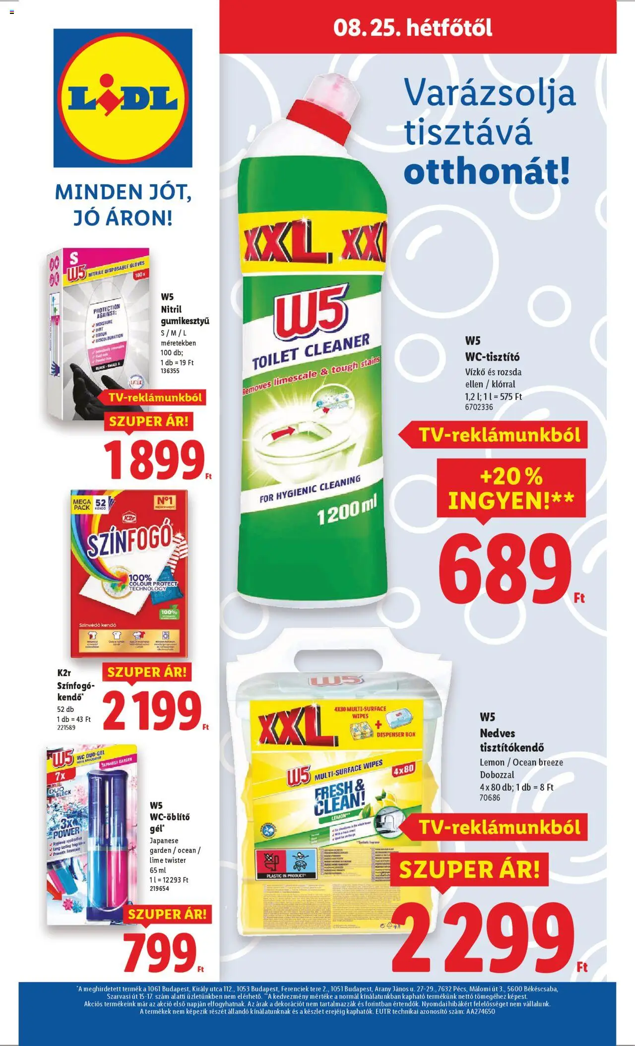 Lidl akciós ujság - amely érvényes a következő dátumtól: 21.08.2025 | Oldal: 70 | Termékek: Kendő, WC, Gumikesztyű, Tisztítókendő