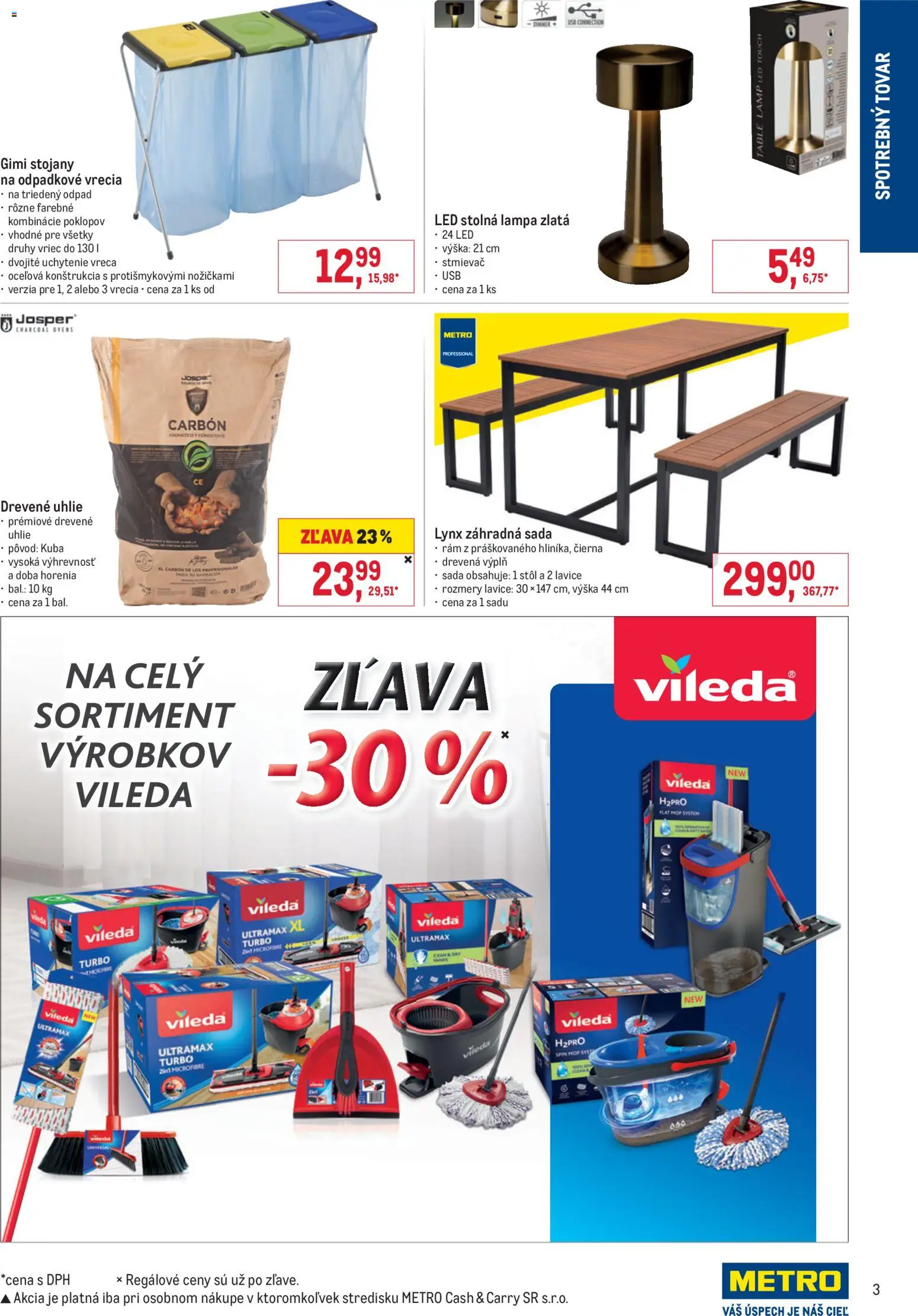 Nové Metro akcie – leták je platný od 11.02.2026 | Strana: 3 | Produkty: Lampa, Stôl, Stolná lampa, Rám