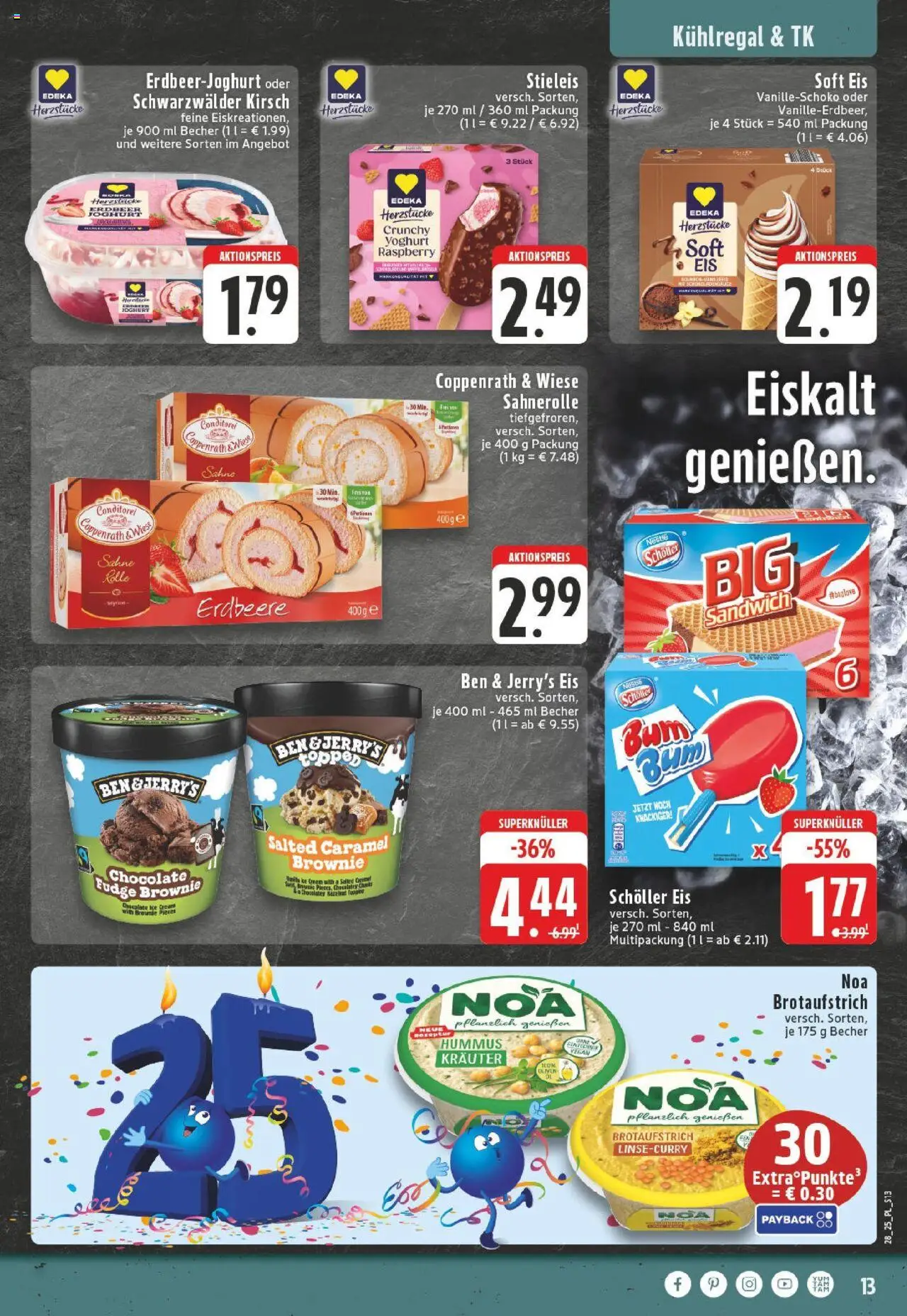 Edeka prospekt Goch	 - gültig ab dem 06.07.2025 | Seite: 13 | Produkte: Joghurt, Ben & Jerry's, Sahne, Eis