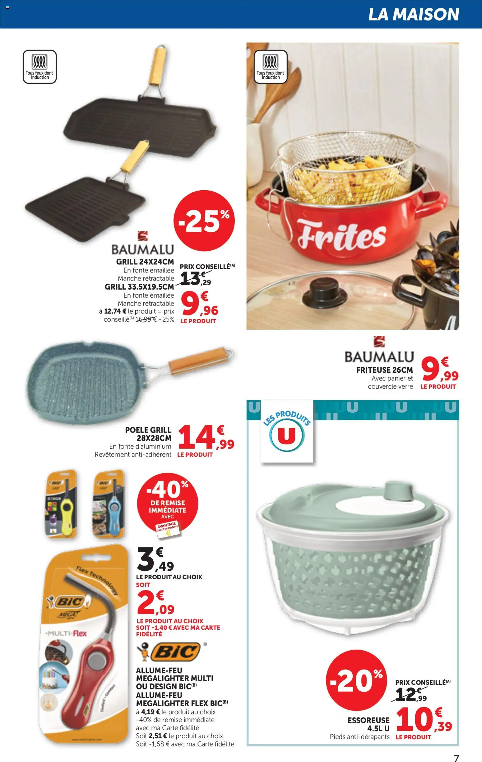 {H1} | Page: 7 | Produits: Poêle, Grill, Frites, Panier