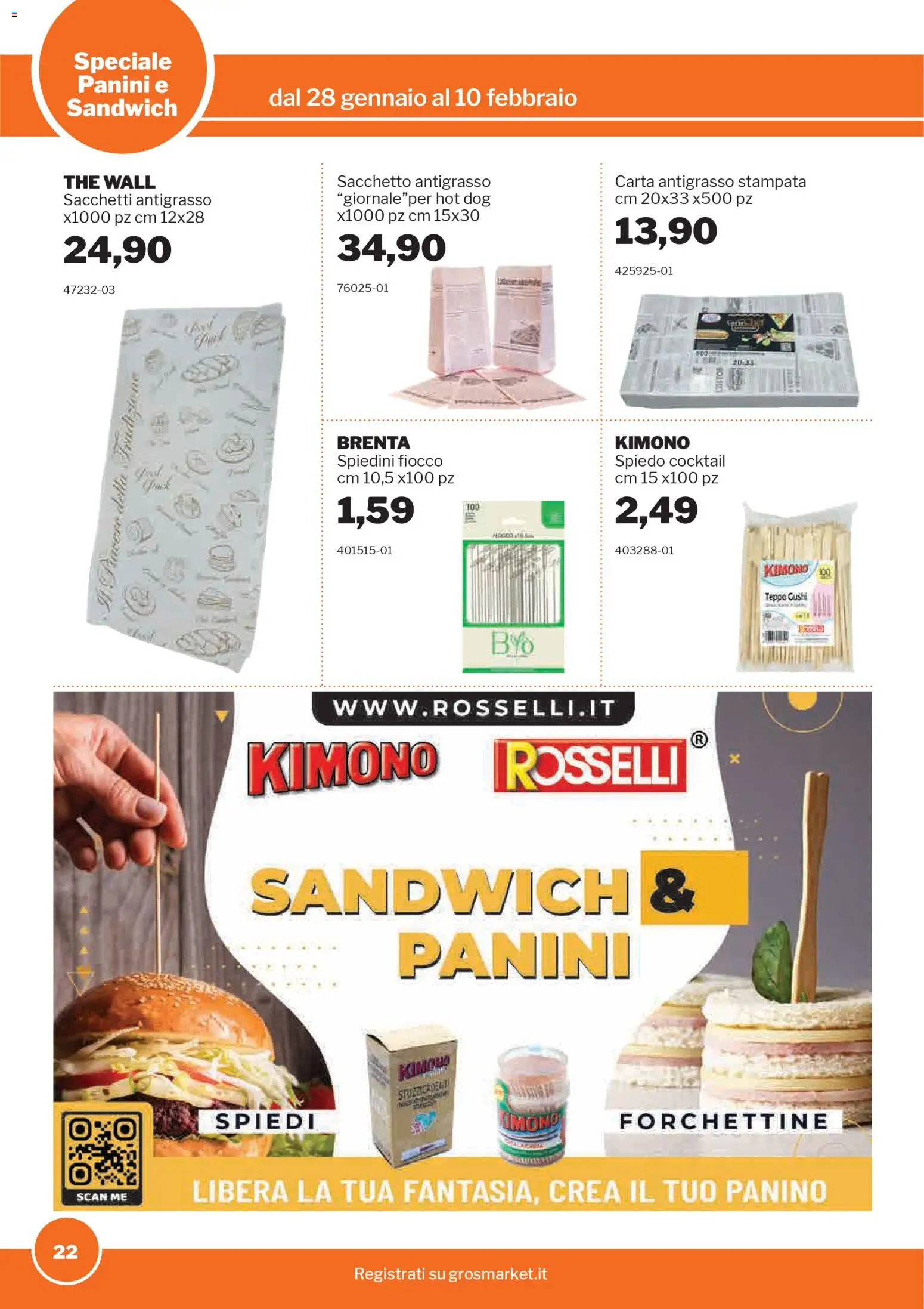 Volantino Sogegross del 28.01.2026 | Pagina: 22 | Prodotti: The, Spiedini