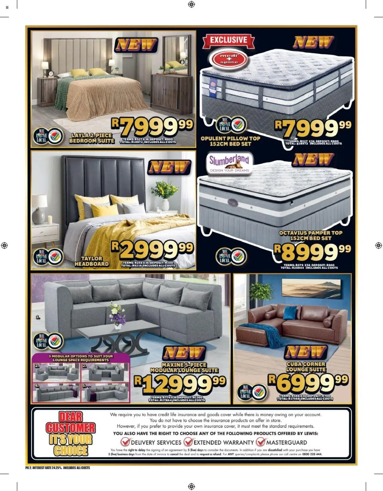 Lewis Stores - South Africa Leaflet │ valid from 11.08.2025 | Page: 2 | Products: Phone, Suit, Pillow, Lounge suite