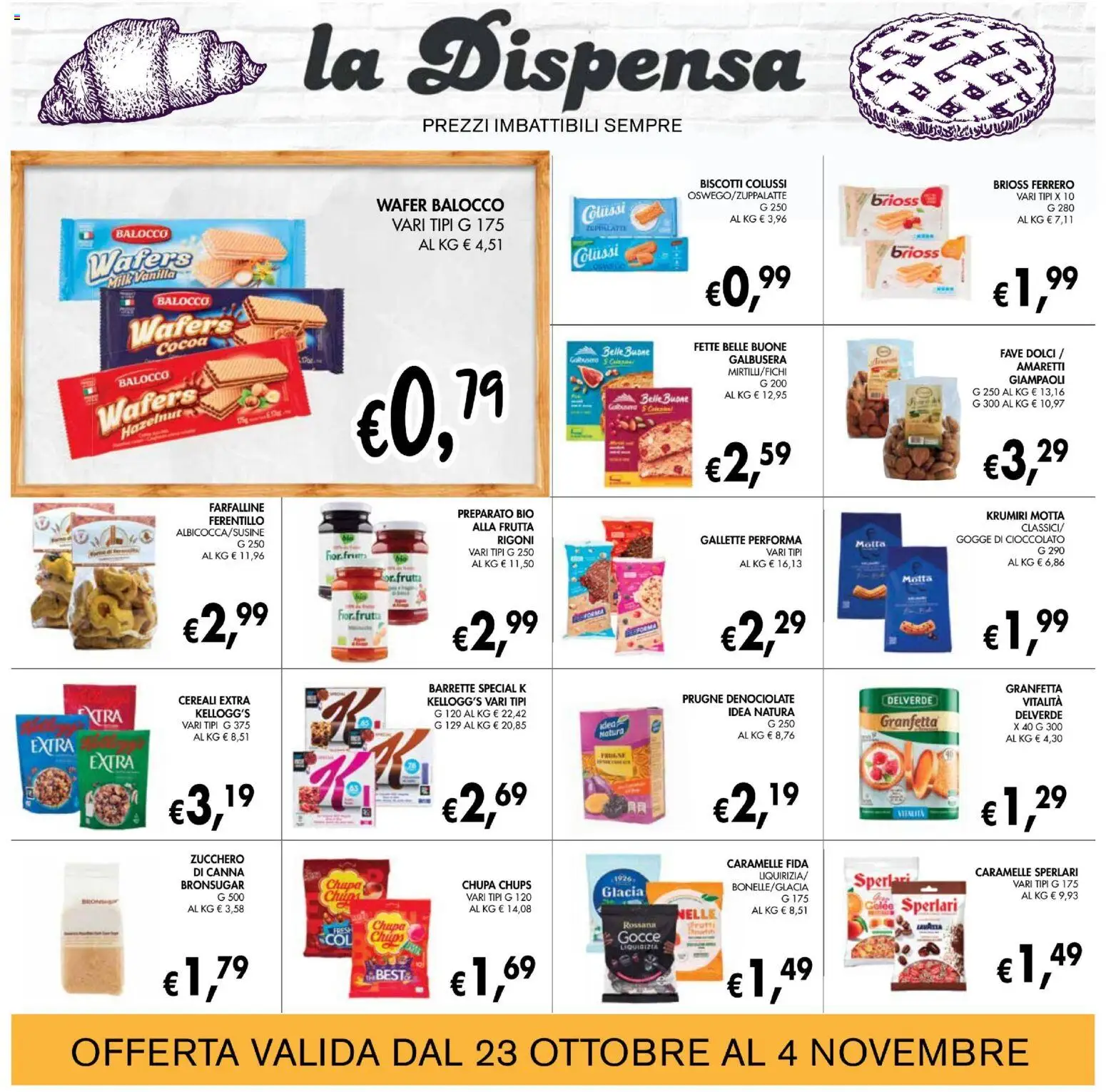 Volantino Coal del 23.10.2025 | Pagina: 18 | Prodotti: Caramelle, Cereali, Biscotti, Zucchero