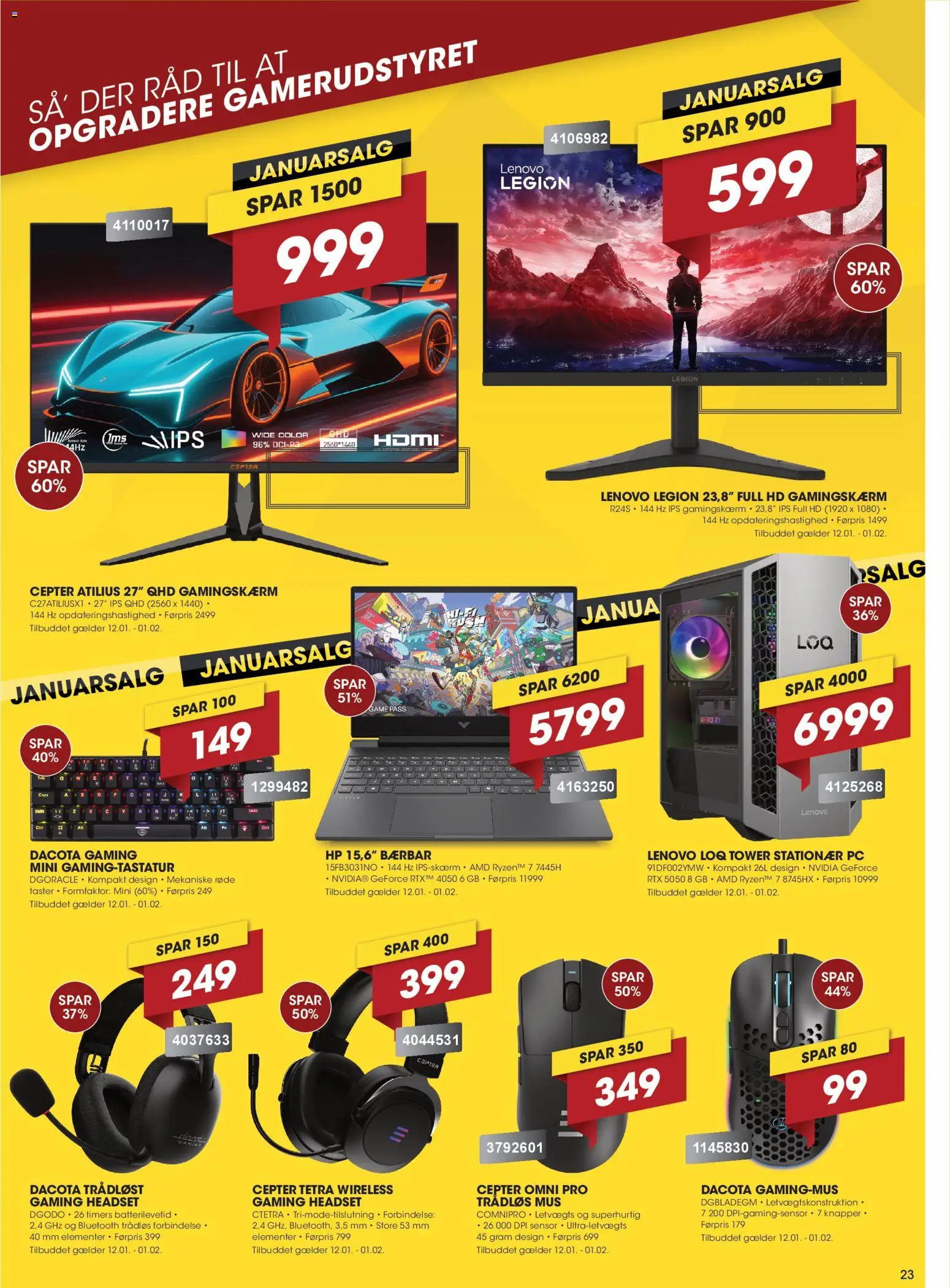 Punkt1 tilbudsavis – gyldig fra 12.01.2026 | Side: 23 | Produkter: Stationær PC, PC, Mus