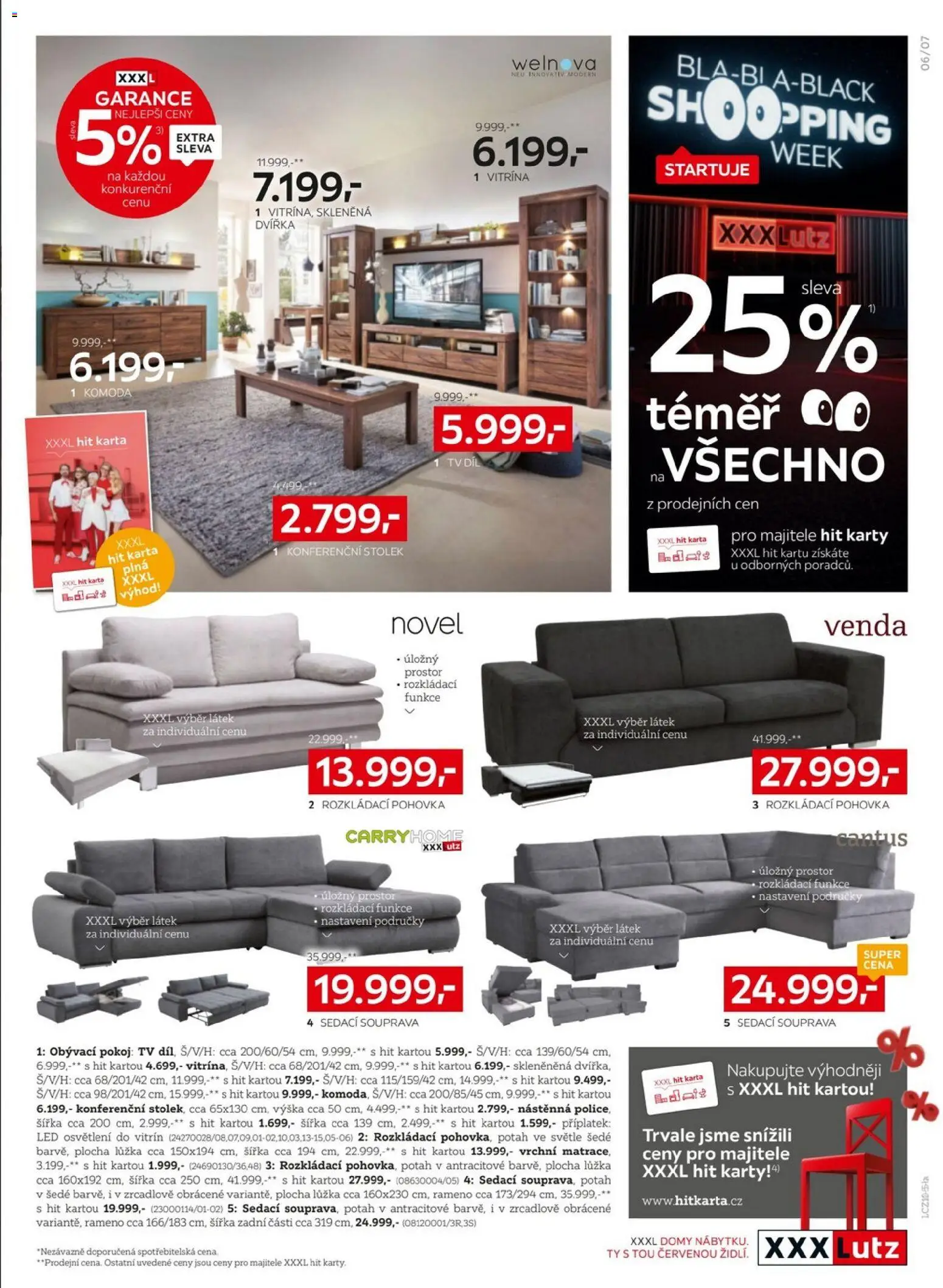 XXXLutz Black Friday od 10.11.2025 | Strana: 7 | Produkty: Rozkládací pohovka, Tv, Pohovka, Stolek