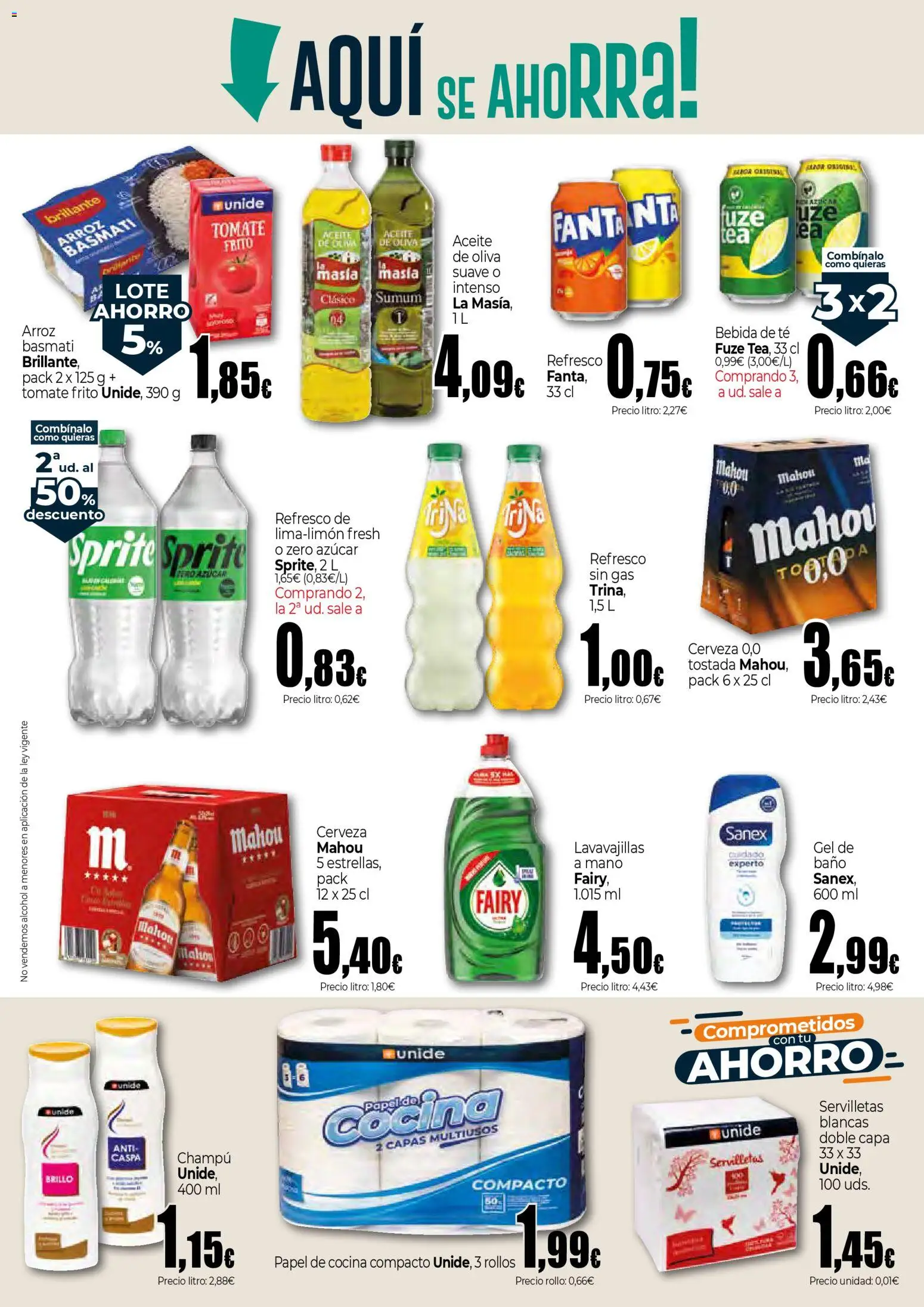 Unide -  Super │ válido desde el 02.01.2026 | Página: 3 | Productos: Aceite, Cerveza, Πρίζες, Lavavajillas