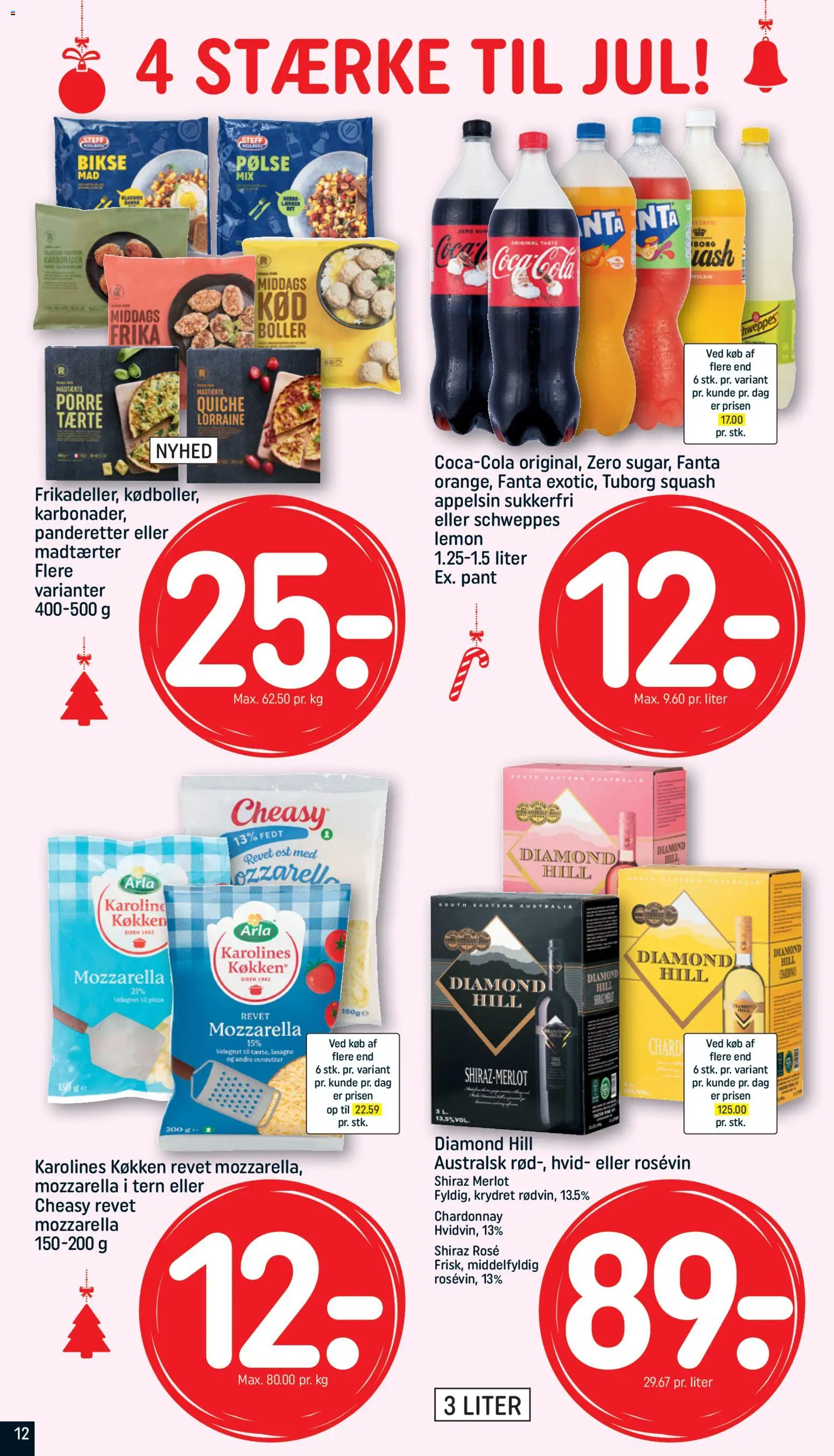 Rema 1000 tilbudsavis – gyldig fra 09.11.2025 | Side: 12 | Produkter: Fanta, Cola, Mozzarella, Lingerie