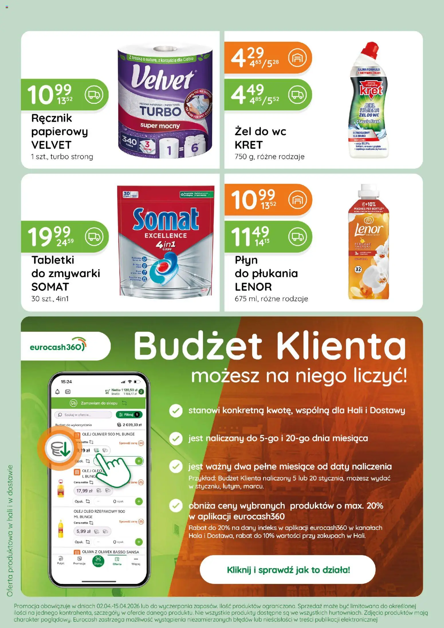 Eurocash gazetka - Ofensywa Spożywcza od 02.04.2026 | Strona: 14 | Produkty: Oliwa z oliwek, Olej, Ręcznik papierowy