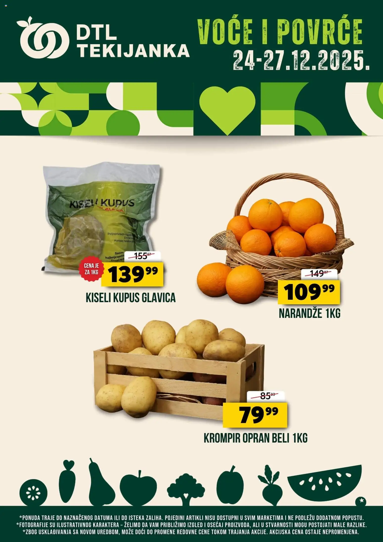 Tekijanka katalog - važi od 24.12.2025 | Strana: 1 | Proizvode: Kiseli kupus, Krompir, Kupus, Narandže