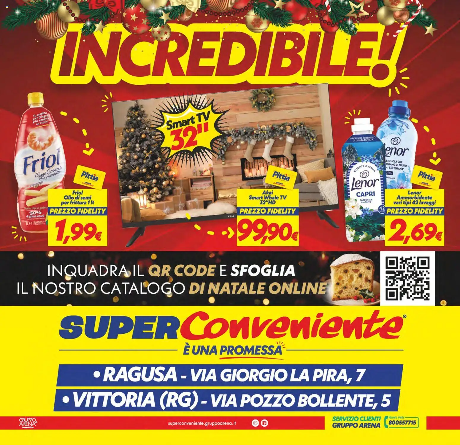 Volantino SuperConveniente del 16.12.2025 | Pagina: 32 | Prodotti: Ammorbidente, smart TV, Olio, TV