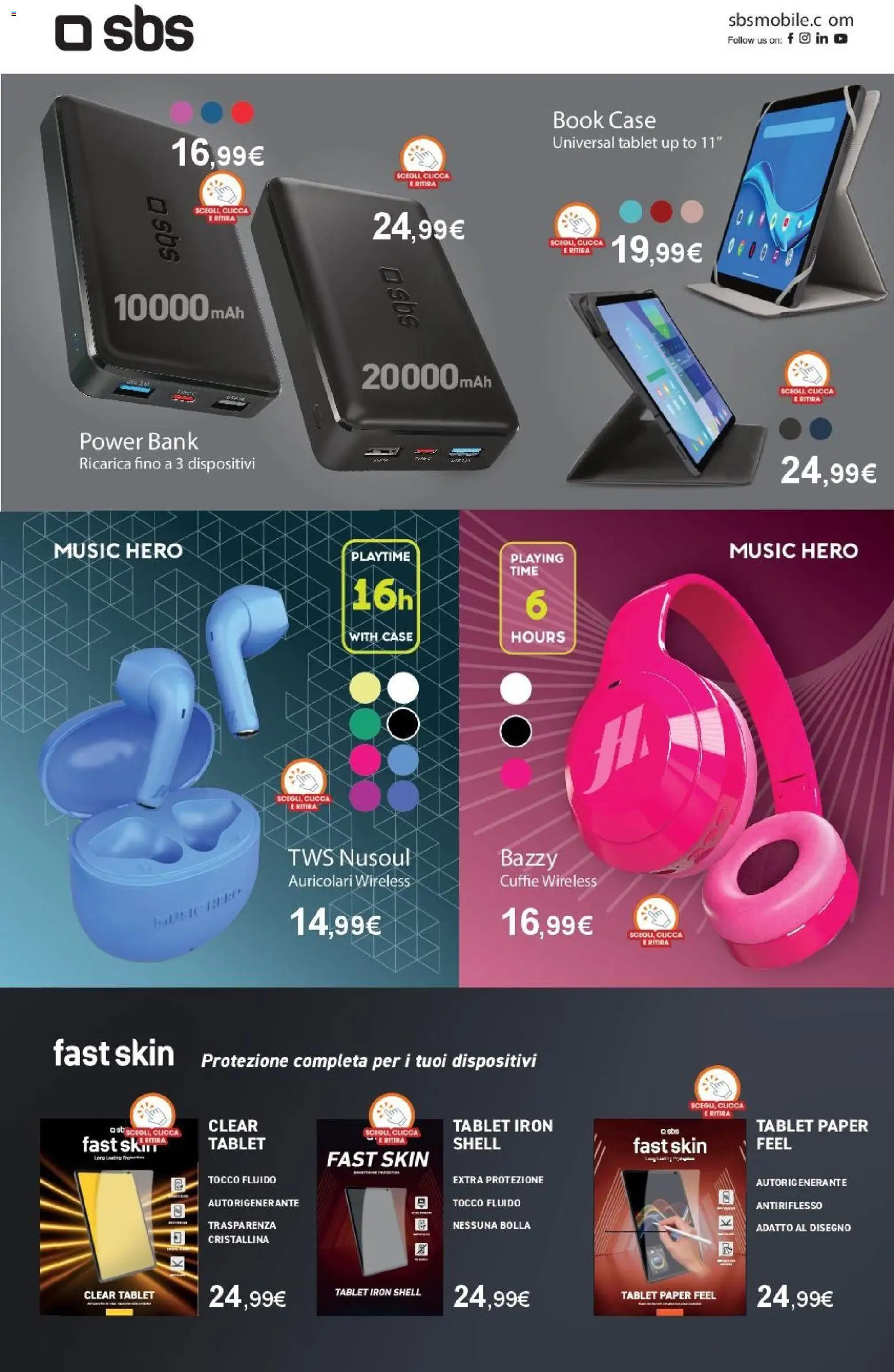 Volantino Expert del 26.03.2026 | Pagina: 6 | Prodotti: Auricolari, Power bank, Tablet, Cuffie
