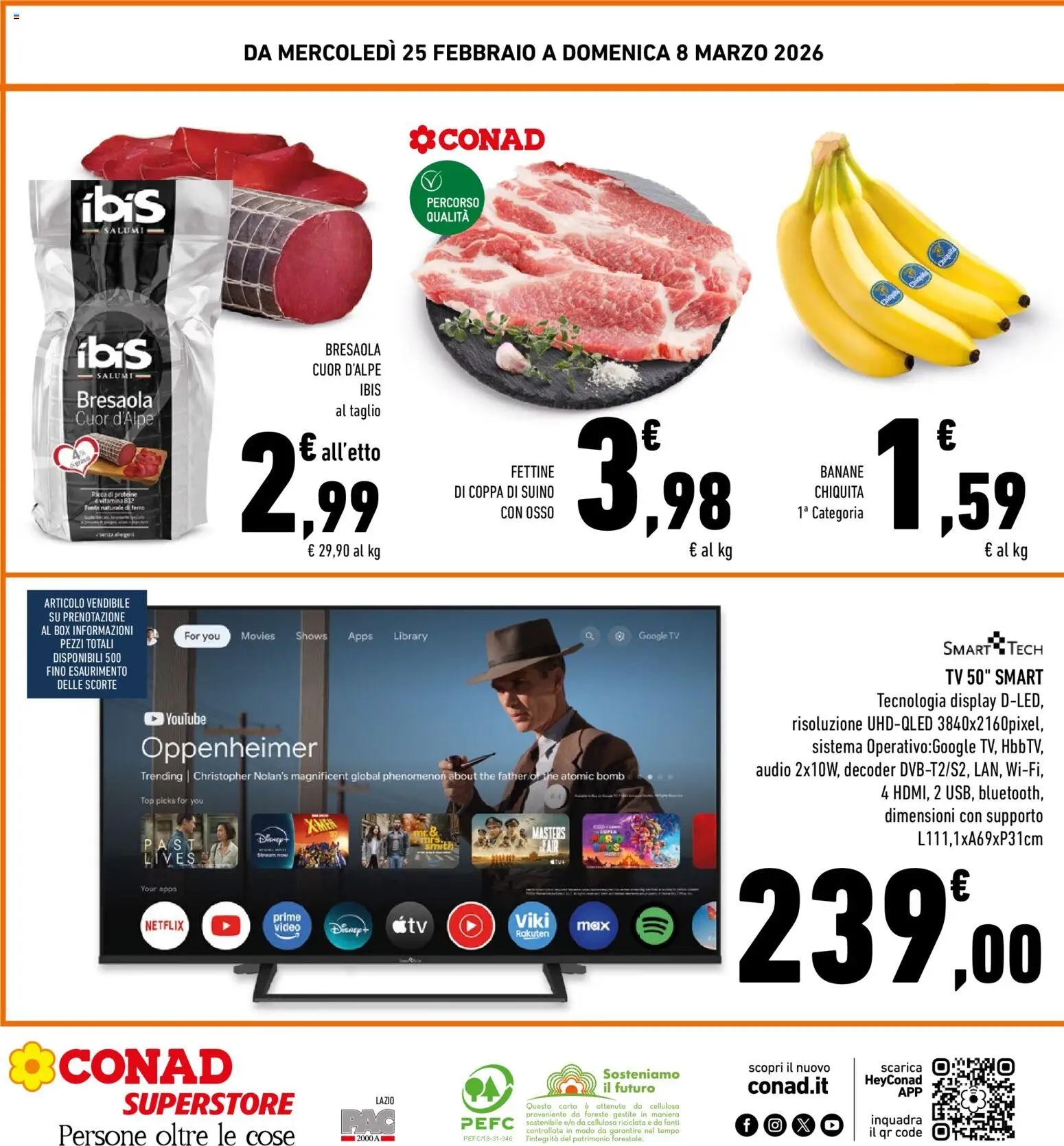 Volantino Conad del 25.02.2026 | Pagina: 32 | Prodotti: Suino, Top, TV, Video