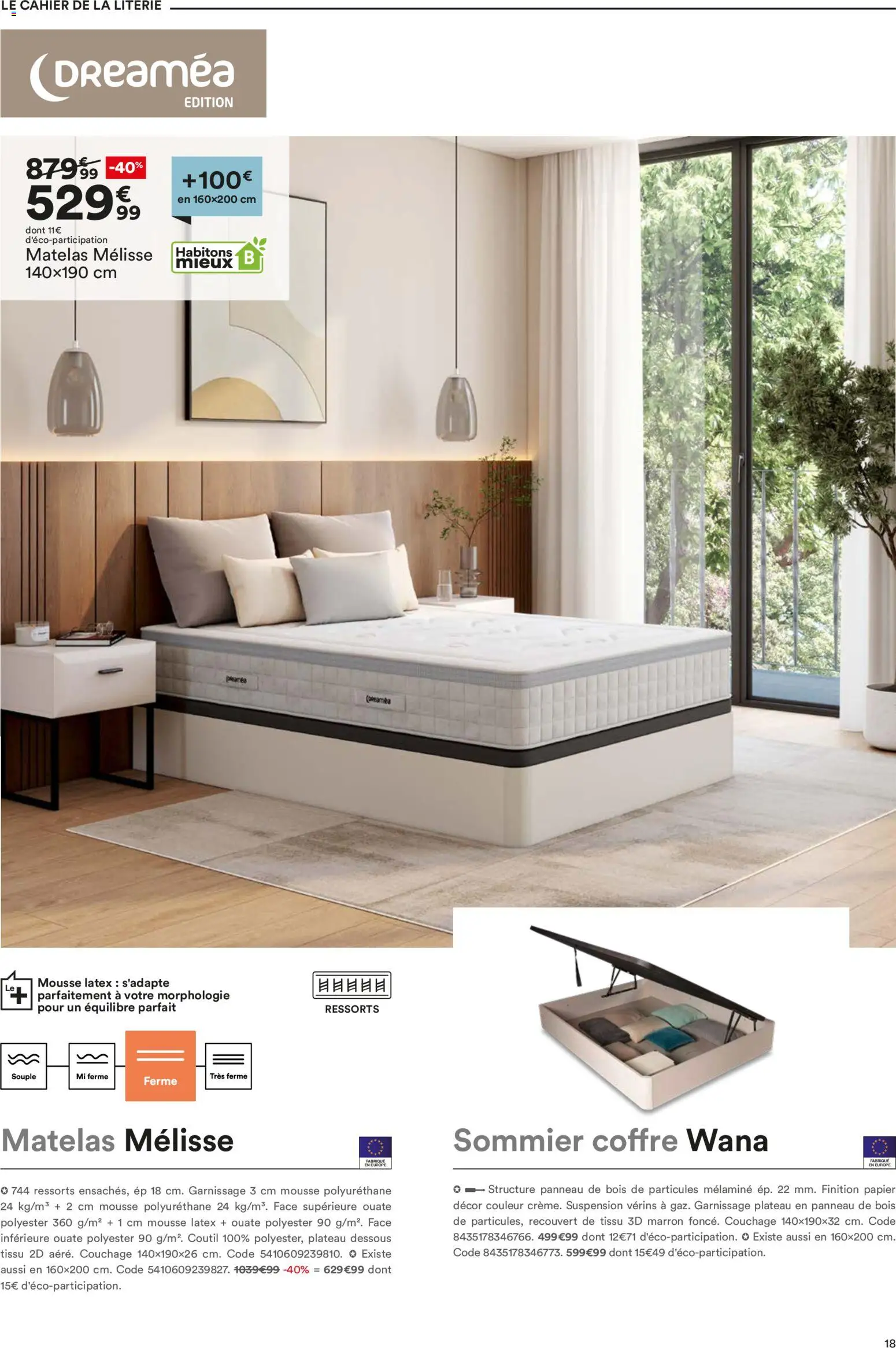 {H1} | Page: 18 | Produits: Plateau, Suspension, Matelas, Sommier