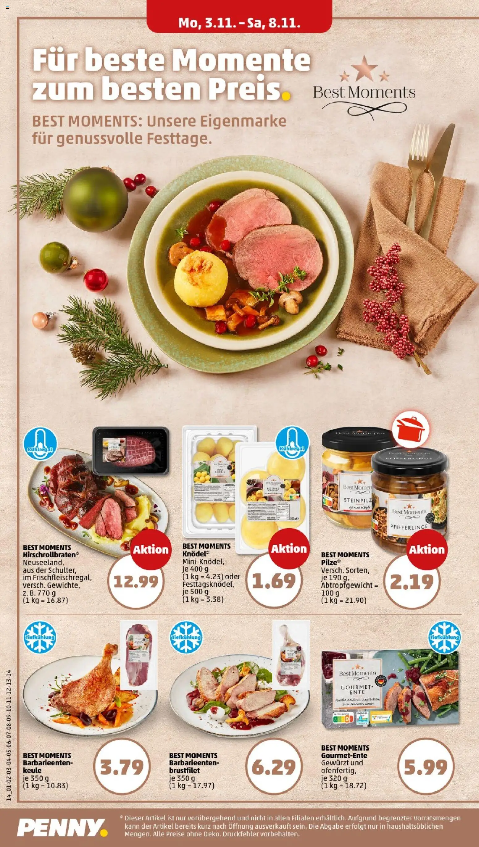 Penny - Hamburg – gültig ab 03.11.2025 | Seite: 12 | Produkte: Pfifferlinge, Ente