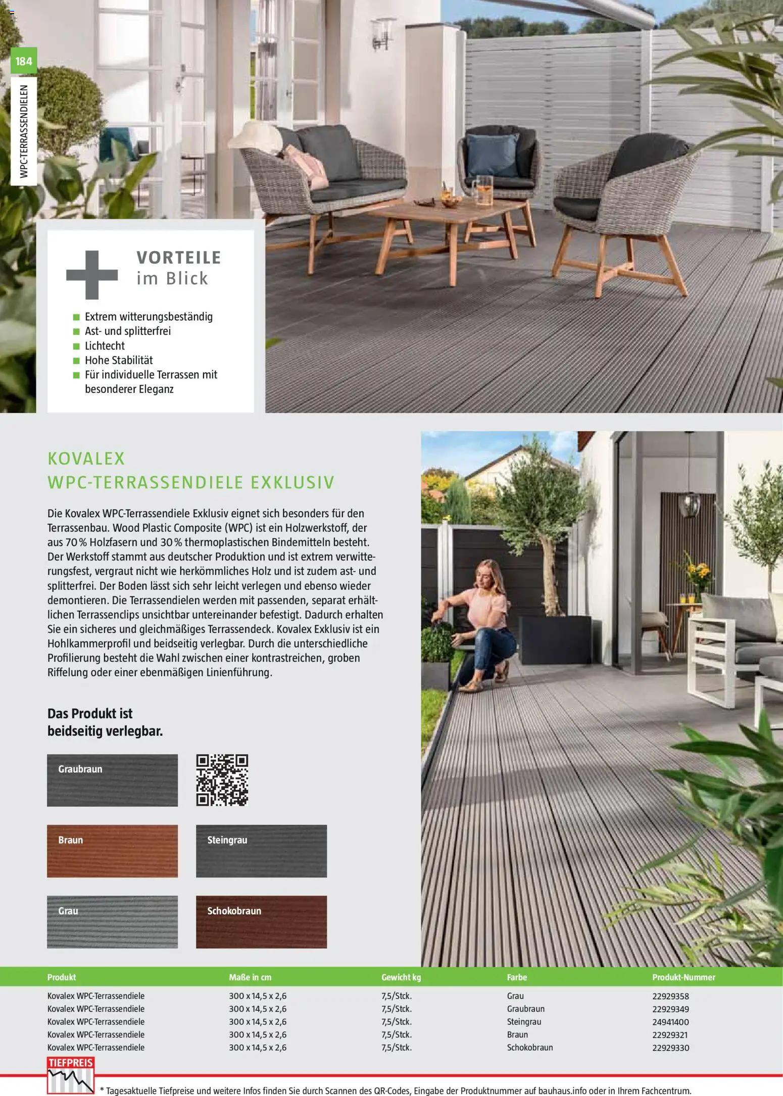 Bauhaus Gartenbaumaterialien 2026 – gültig ab 02.03.2026 | Seite: 184 | Produkte: Gewicht