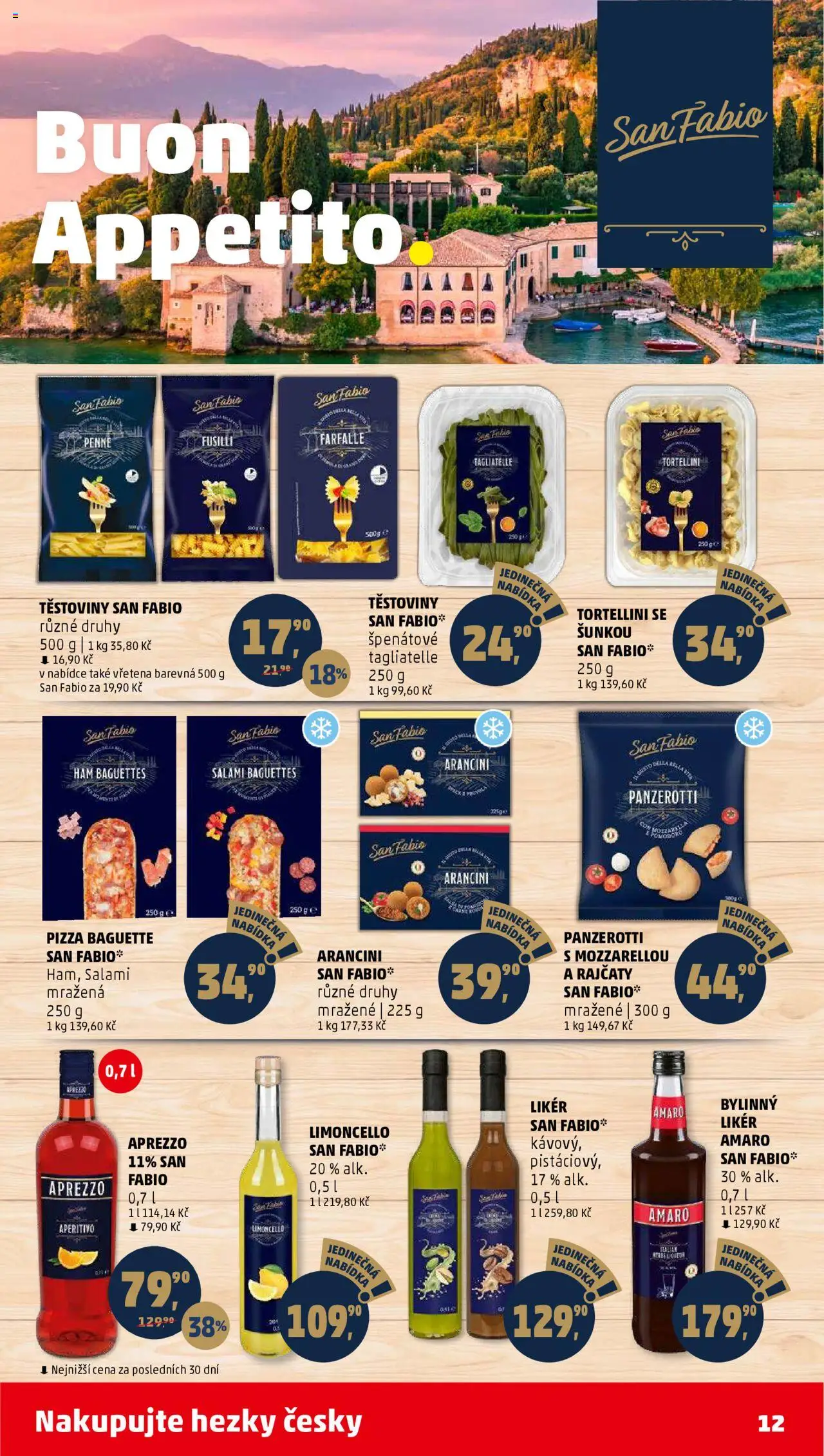 Penny Market leták - Čtvrtečník od 12.06.2025 | Strana: 12 | Produkty: Tortellini, Likér, Aperitivo, Limoncello