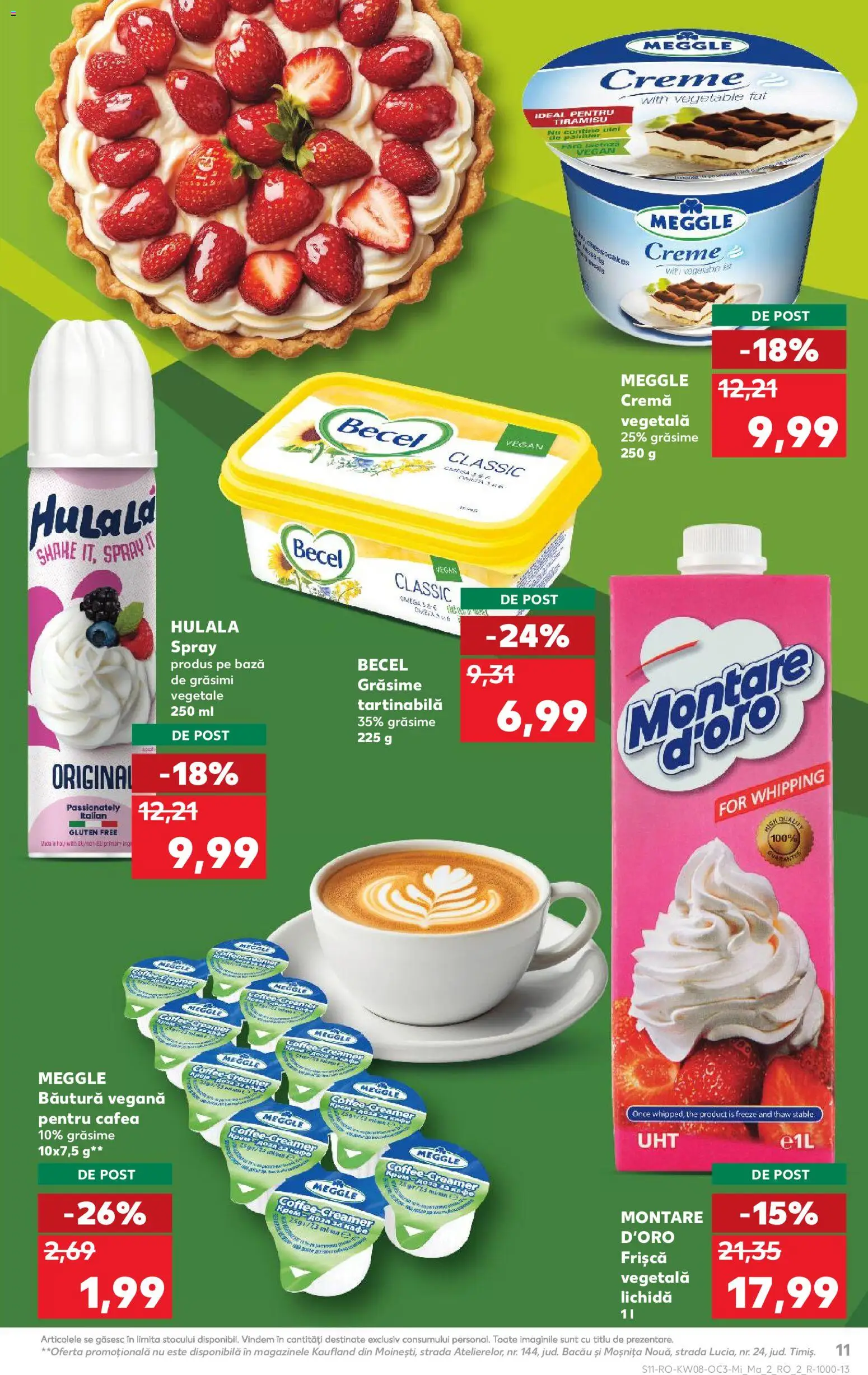 Noul catalog Kaufland – valabil de la 18.02.2026 | Pagină: 11 | Produse: Cremă, Tiramisu, Cafea, Frișcă