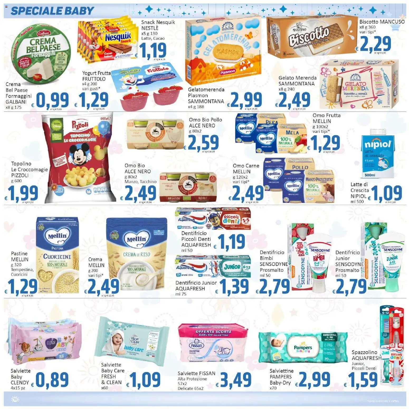 Volantino Paghi Poco del 27.04.2026 | Pagina: 16 | Prodotti: Dentifricio, Pollo, Riso, Tacchino