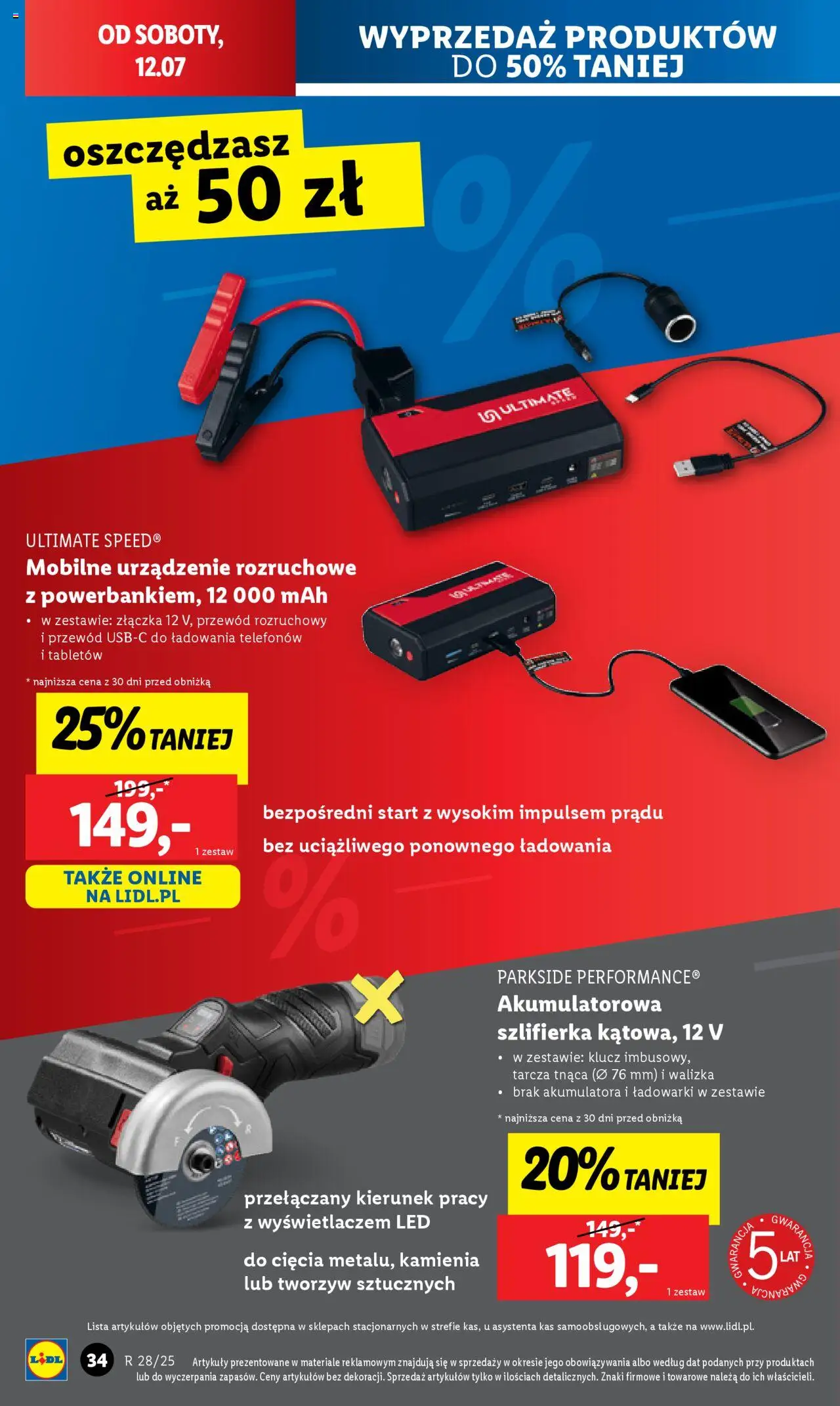 Lidl Katalog od 07.07.2025 | Strona: 36 | Produkty: Walizka, Szlifierka