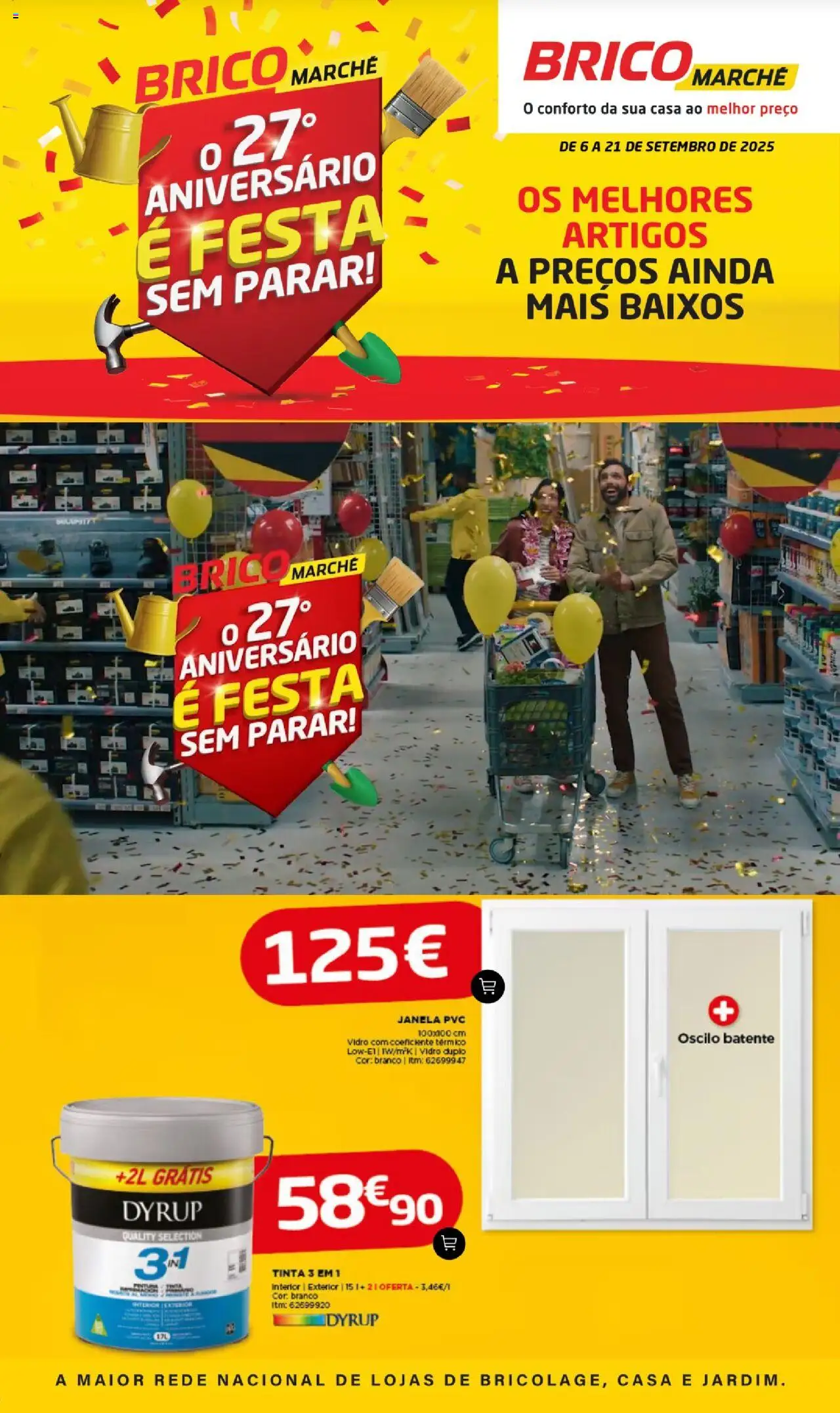BricoMarché folheto │ válido de 06.09.2025 | Página: 1 | Produtos: Tinta, Janela