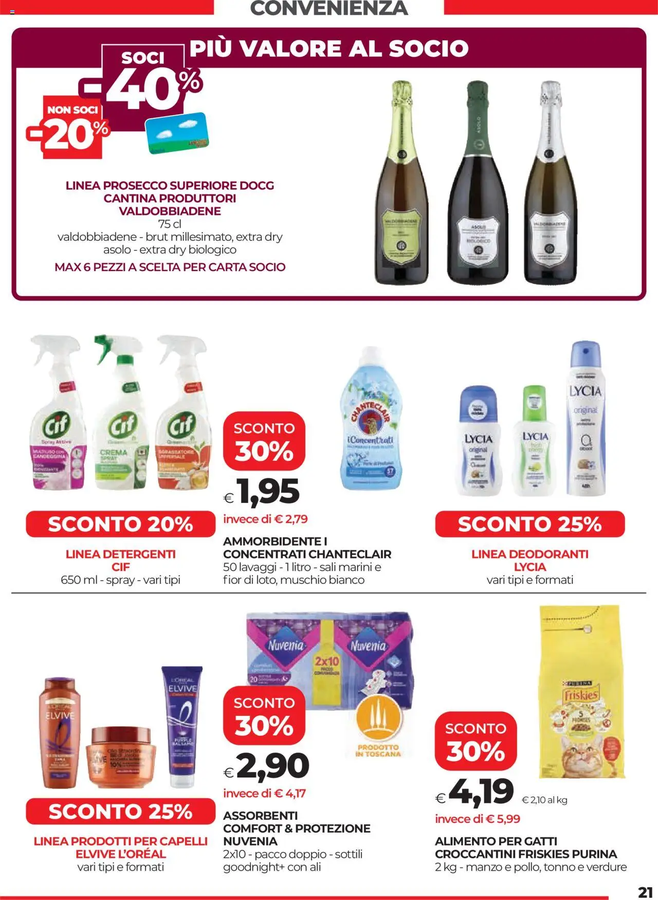 Volantino COOP del 19.06.2025 | Pagina: 21 | Prodotti: Ammorbidente, Manzo, Verdure, Tonno