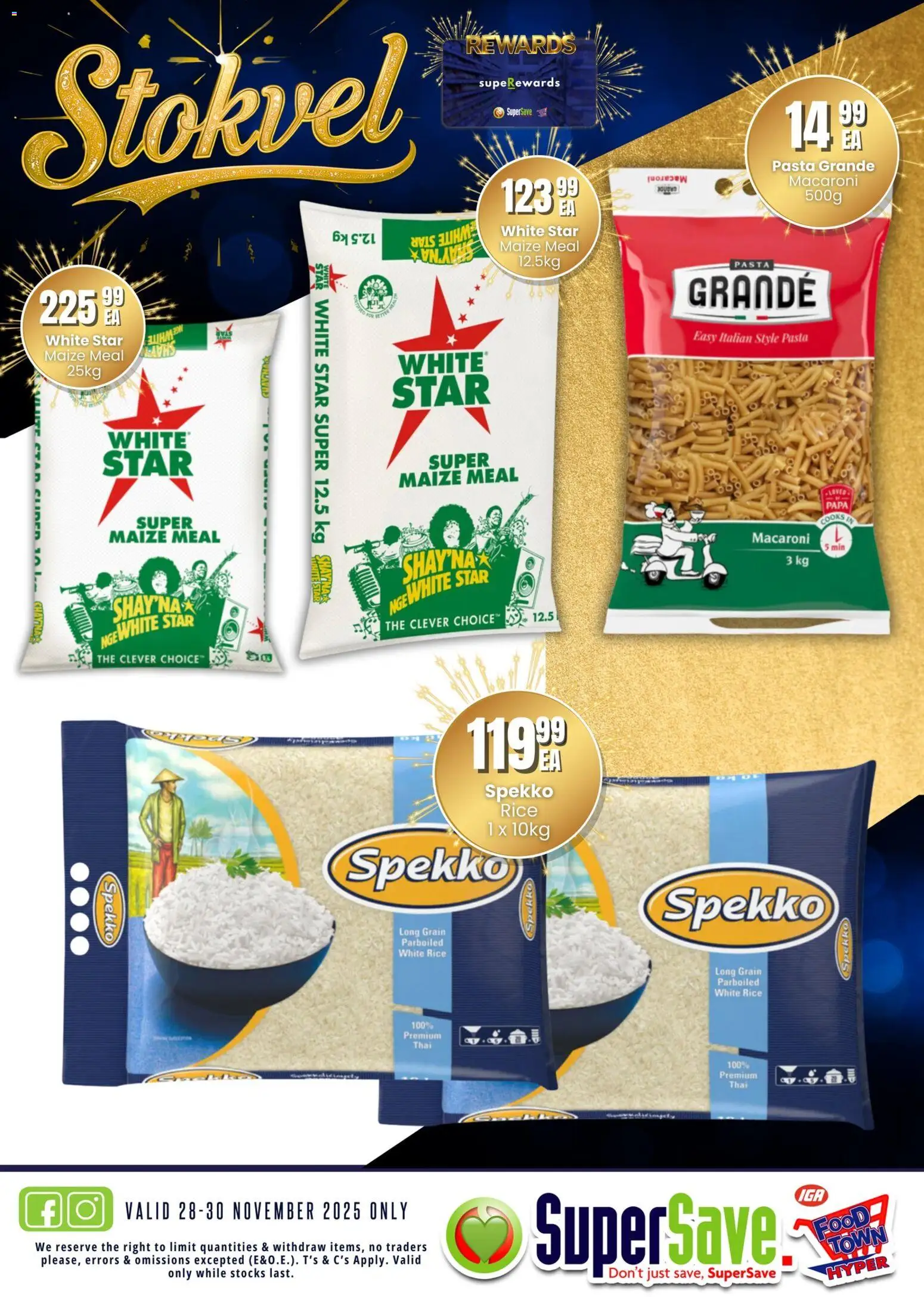New Super Save catalogue – valid from 28.11.2025 | Page: 6 | Products: Maize meal, Rice, Pasta
