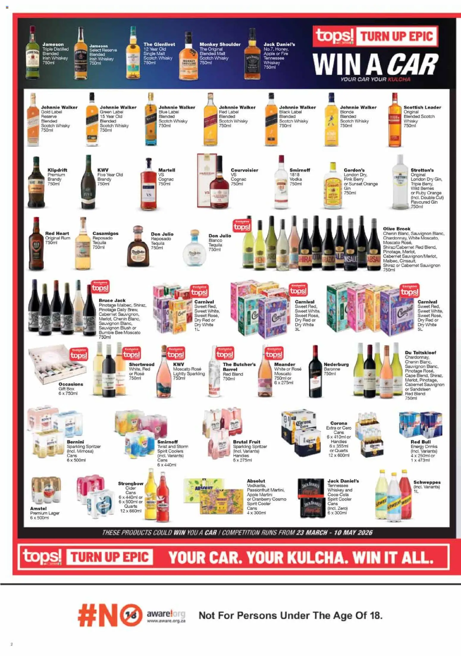 New Tops at Spar catalogue – valid from 23.03.2026 | Page: 2 | Products: Box, Rum, Blush, Vodka