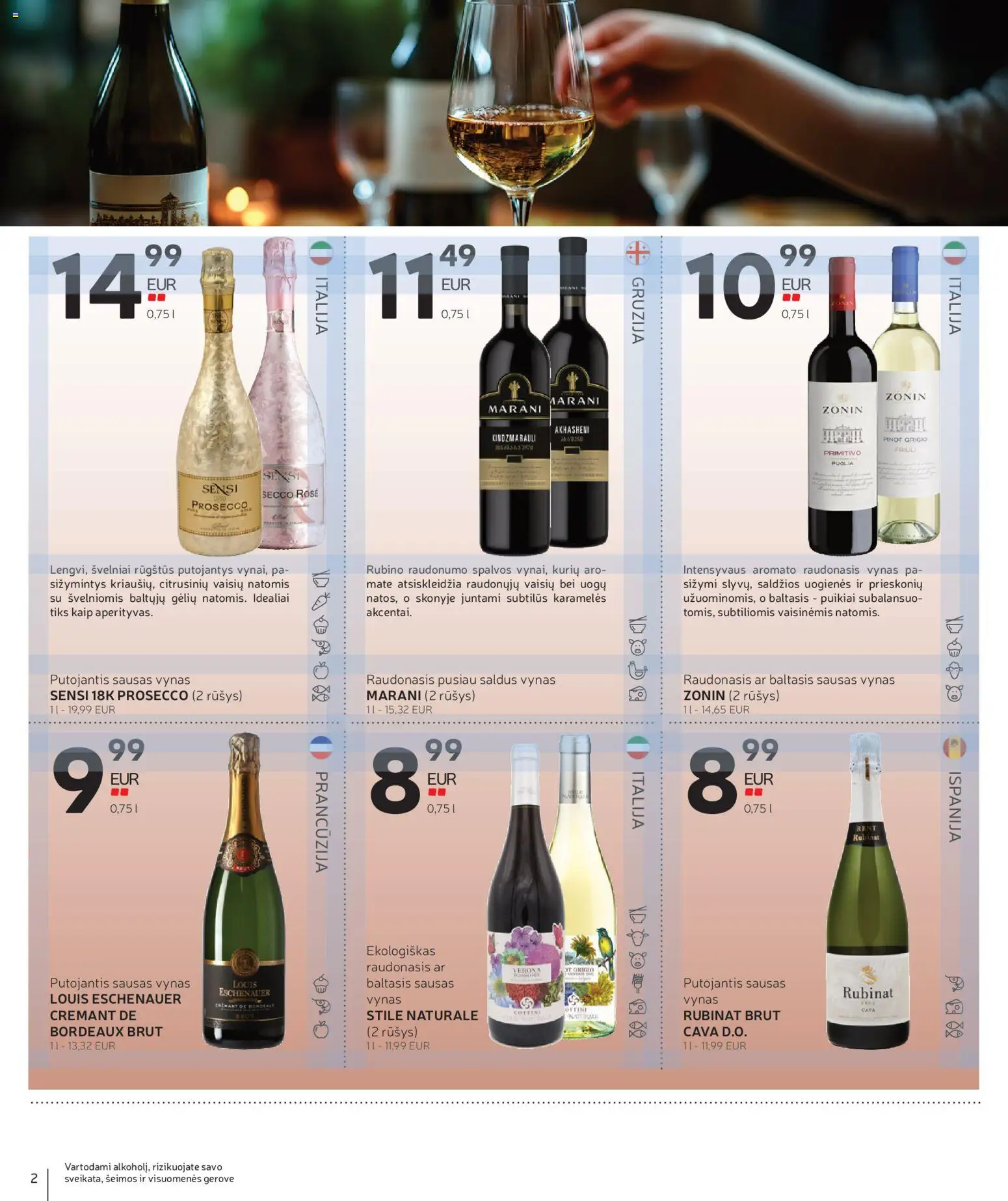 Rimi akcijos nuo 17.03.2026 | Puslapis: 2 | Prekių: Vynas