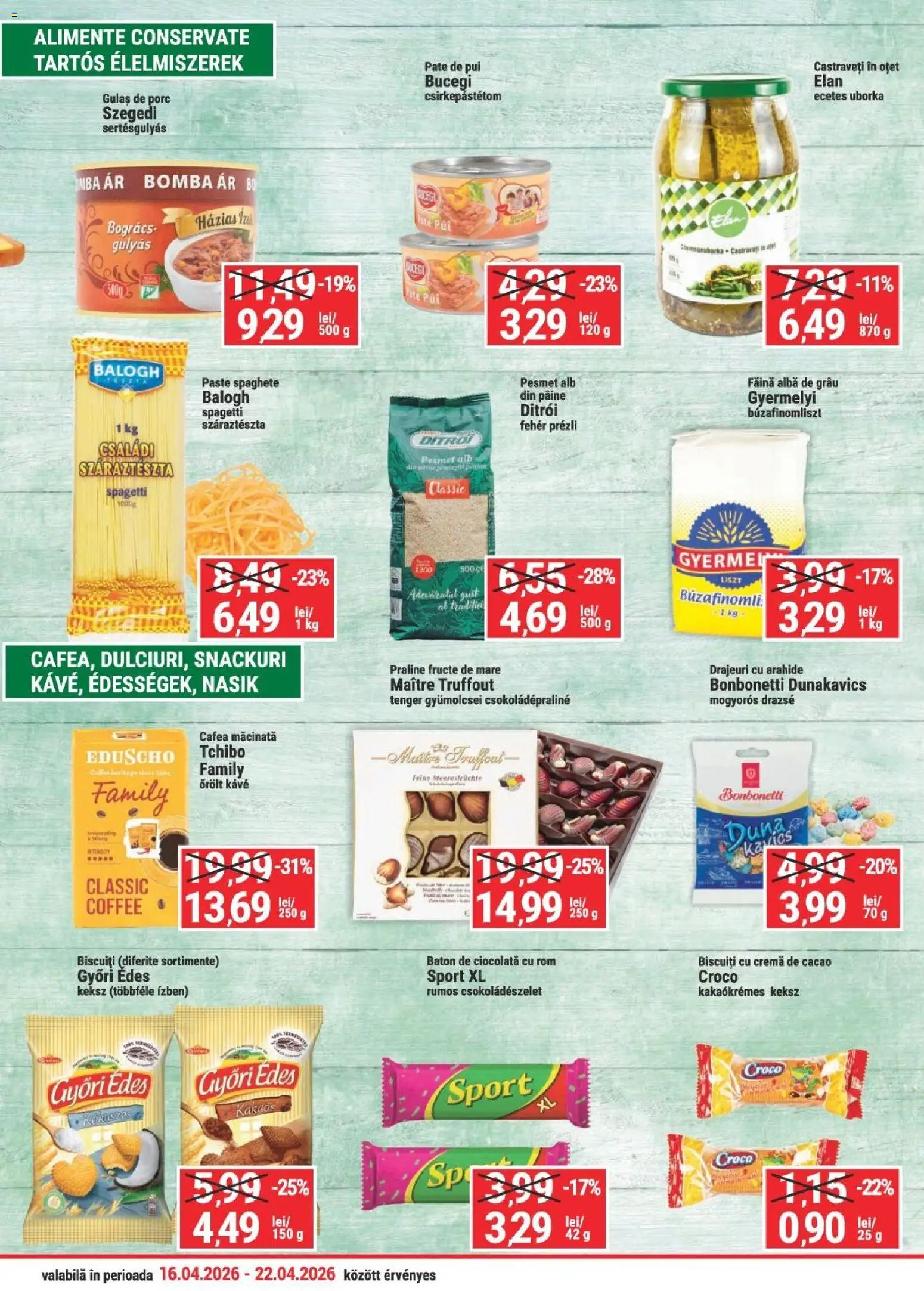 Noul catalog Merkur – valabil de la 16.04.2026 | Pagină: 3 | Produse: Pate, Arahide, Oțet, Gulaș