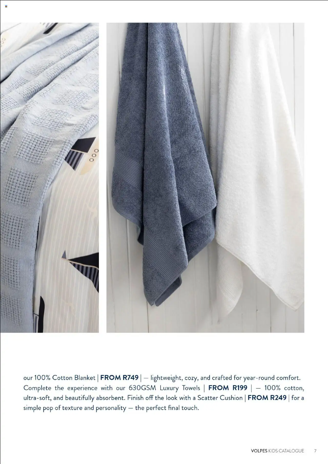 New Volpes catalogue – valid from 01.10.2025 | Page: 7 | Products: Cushion, Blanket