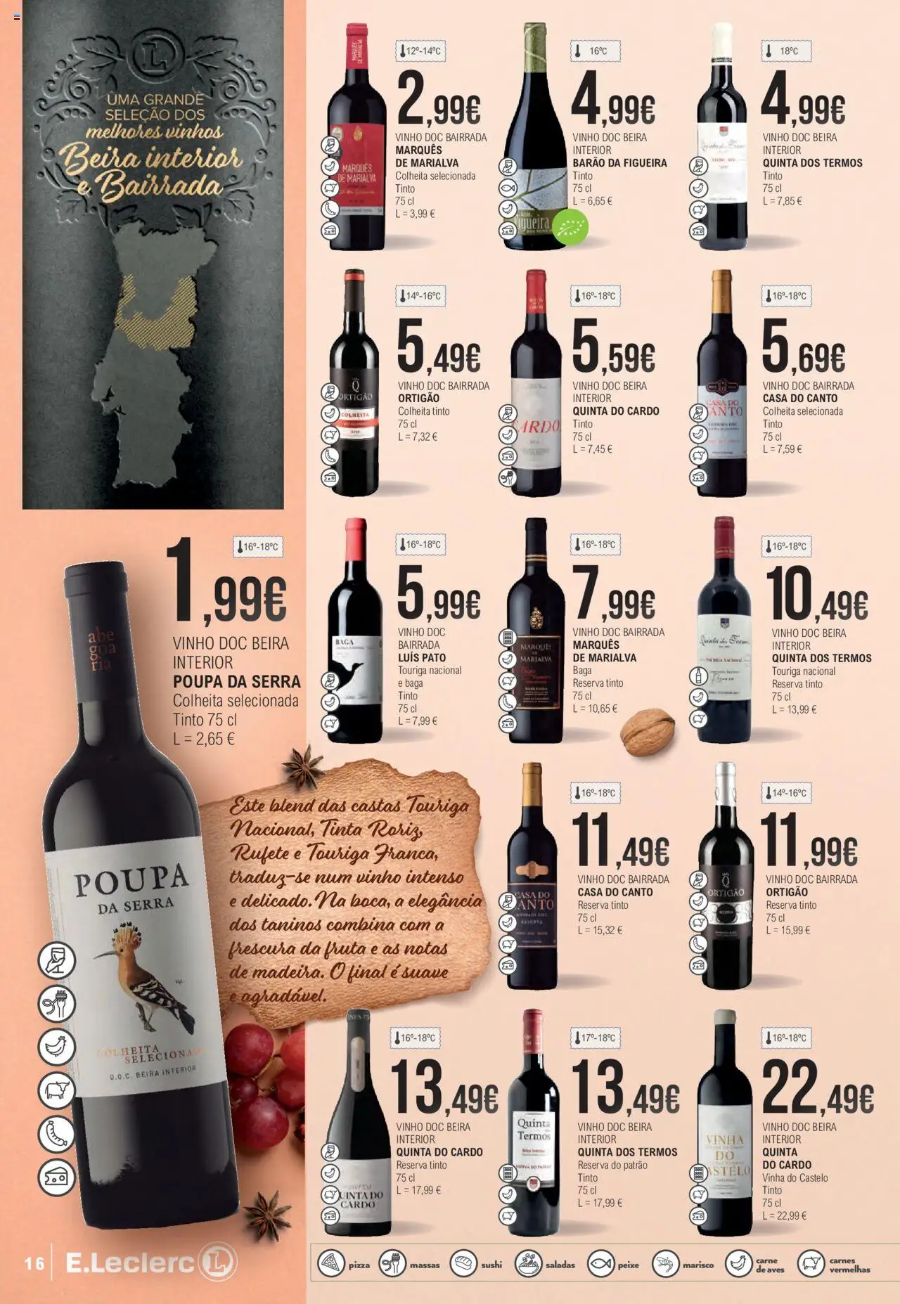 E.Leclerc - Feira dos Vinhos │ válido de 30.09.2025 | Página: 16 | Produtos: Tinta, Saladas, Vinho, Carne