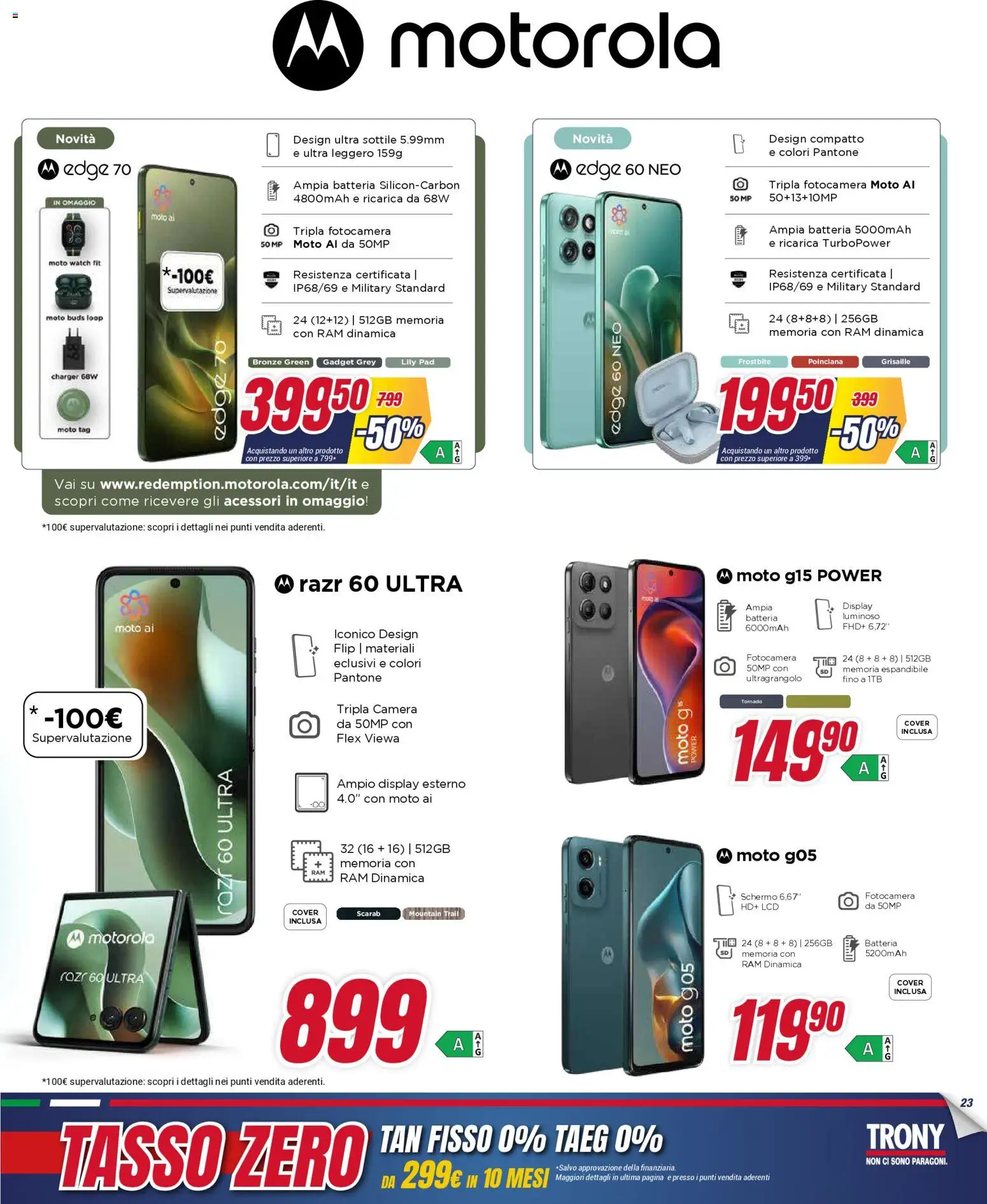 Volantino Trony del 04.12.2025 | Pagina: 23 | Prodotti: Schermo, Fotocamera, Batteria