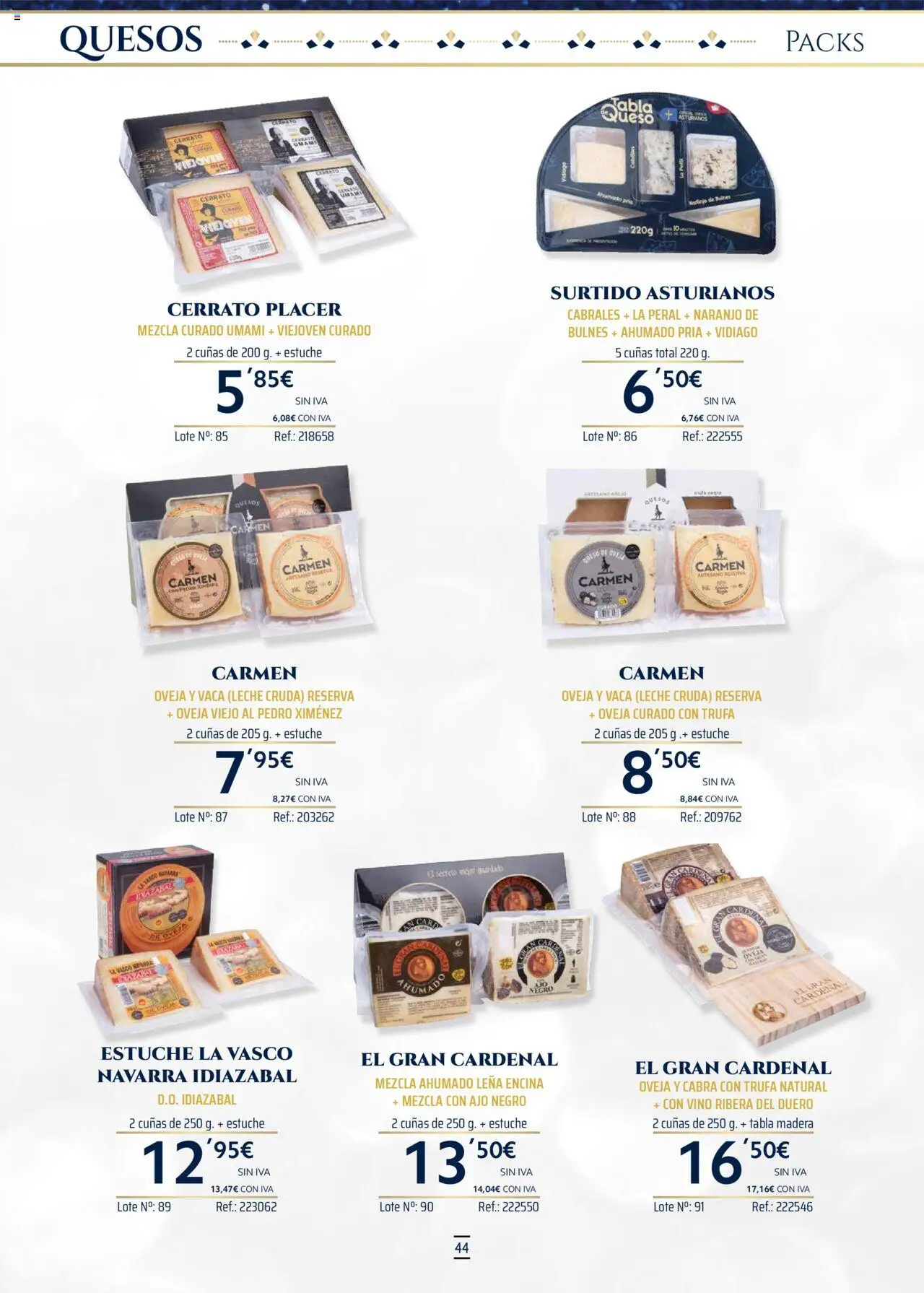 Makro - Lotes y cestas Norte 2 │ válido desde el 04.10.2025 | Página: 44 | Productos: Queso de oveja, Leche, Queso, Vino