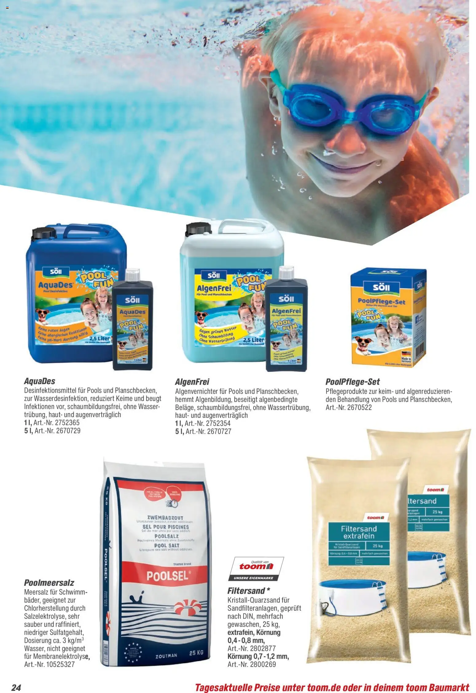 Toom Baumarkt - Pool, Sauna & Klima 2026 – gültig ab 14.03.2026 | Seite: 24 | Produkte: Wasser