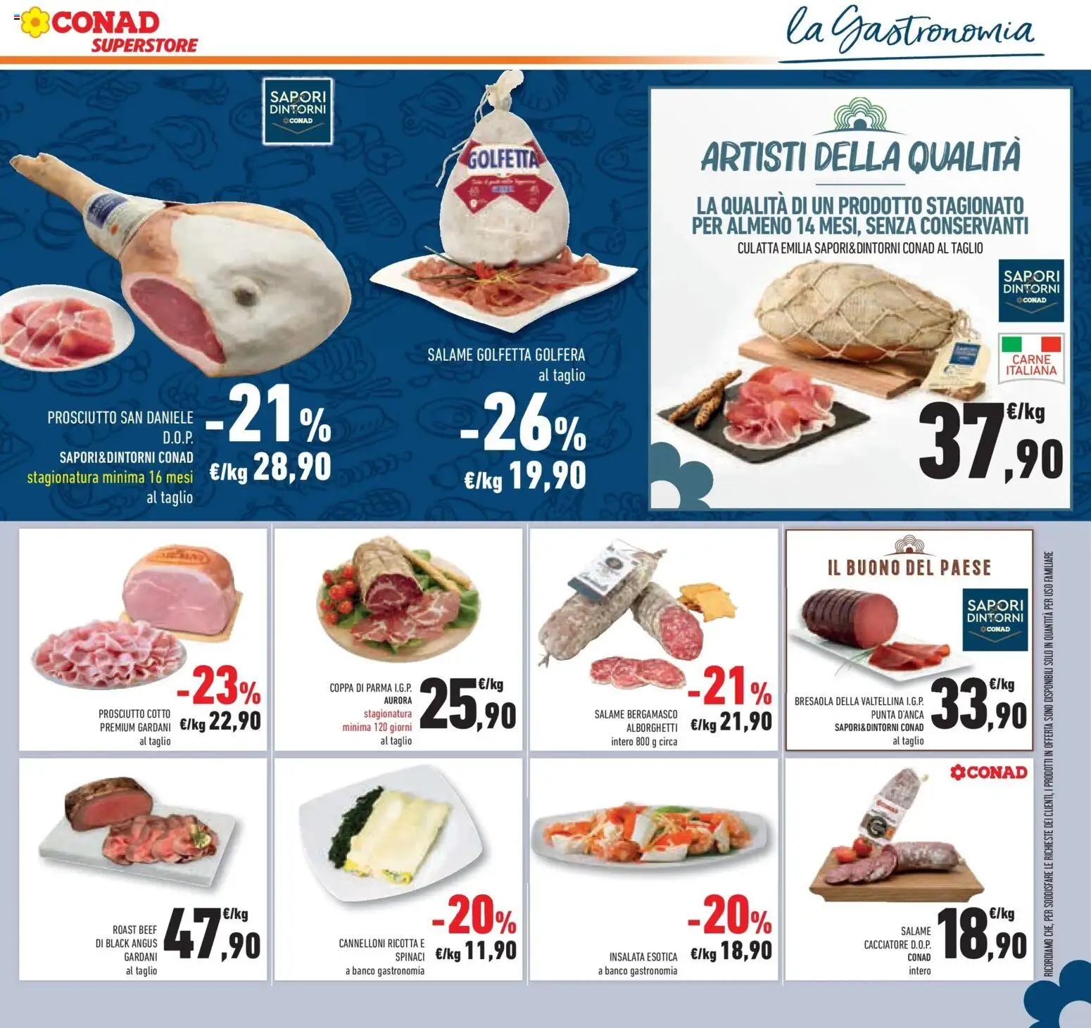 Volantino Conad del 11.02.2026 | Pagina: 13 | Prodotti: Prosciutto Cotto, Salame, Bresaola, Spinaci