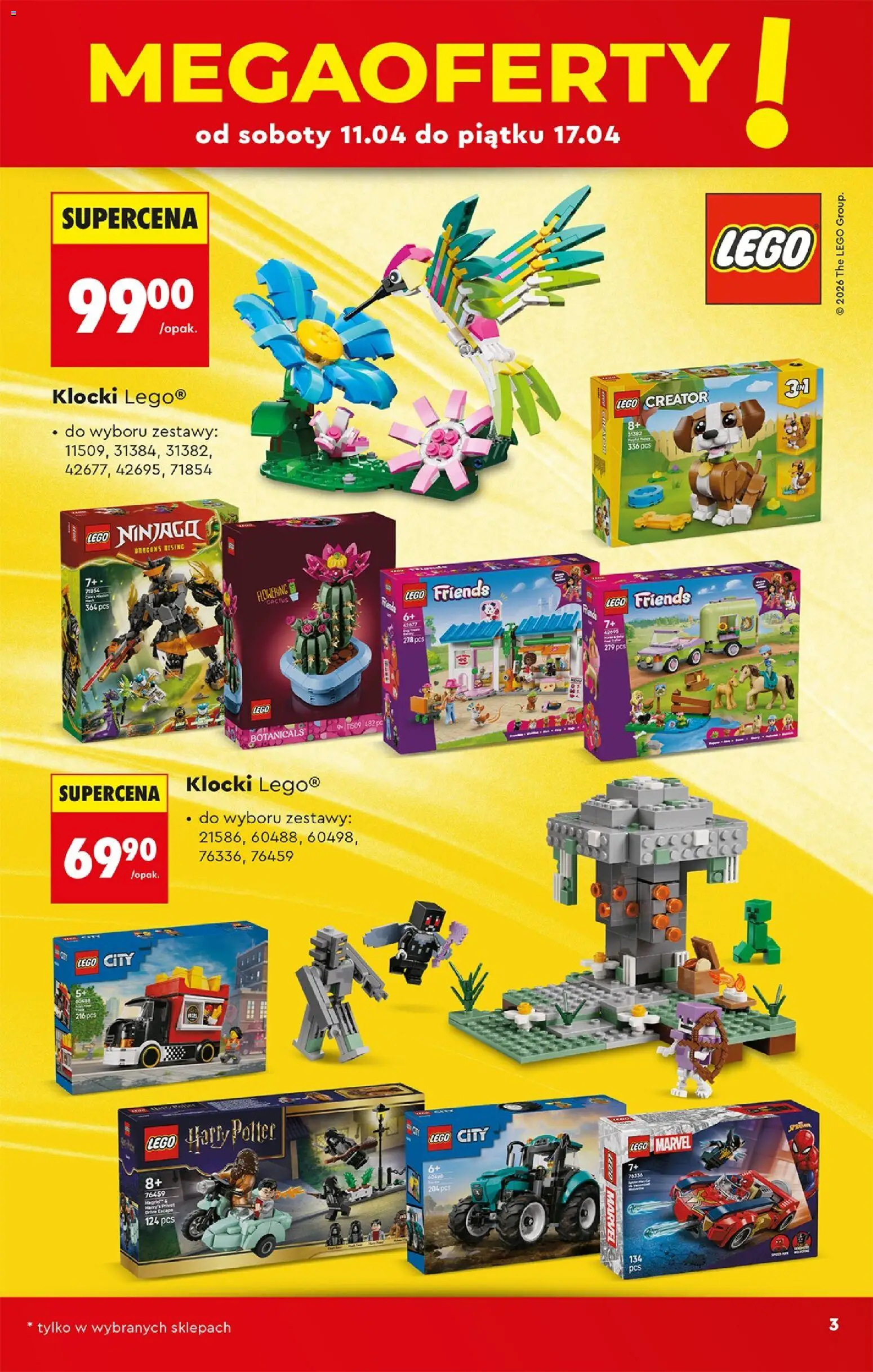 Biedronka Polsko leták - Hity i inspiracje od 11.04.2026 | Strana: 3 | Produkty: LEGO, PC, Lego Friends, Harry Potter
