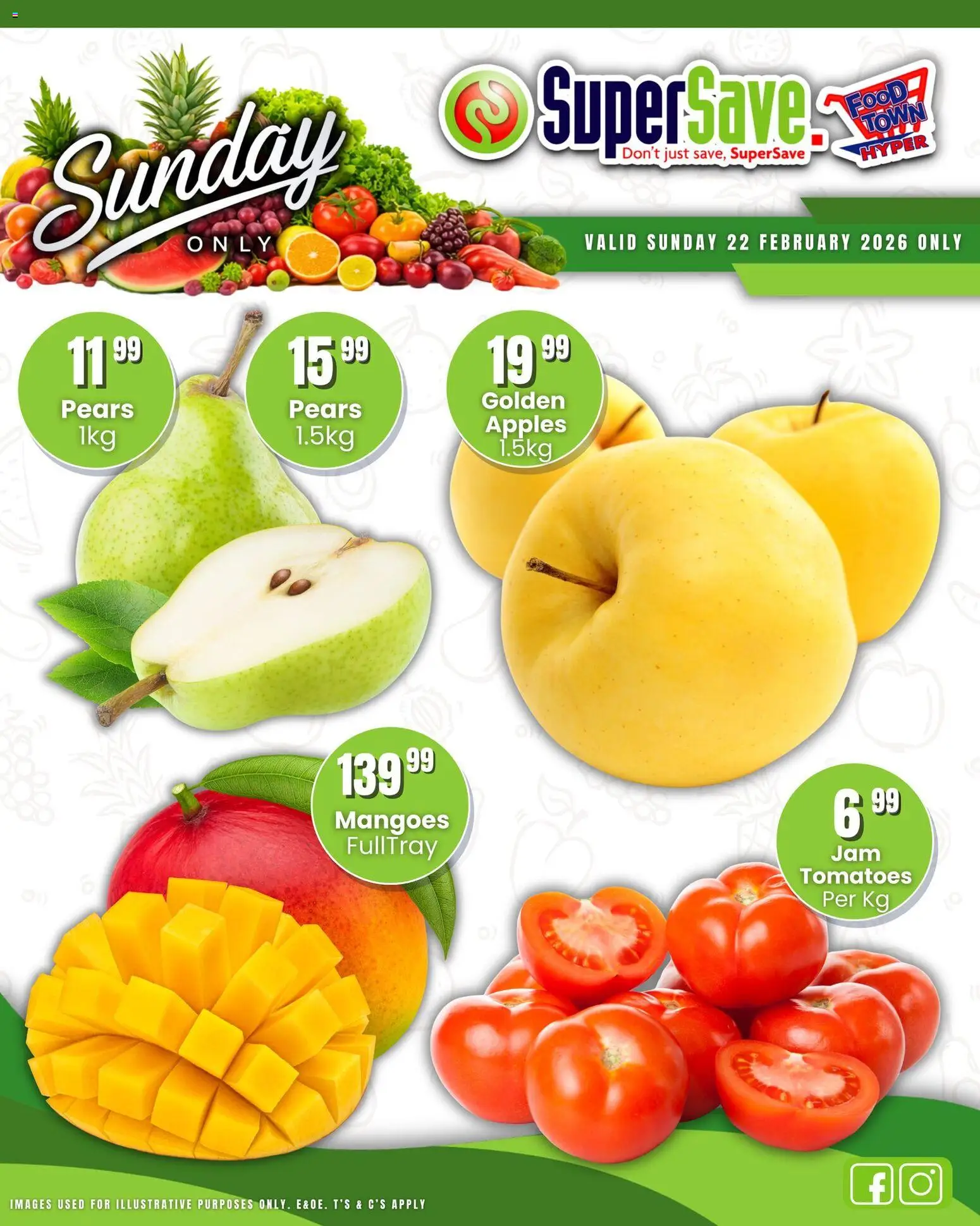 New Super Save catalogue – valid from 22.02.2026 | Page: 15 | Products: Pears, Apples, Tomatoes