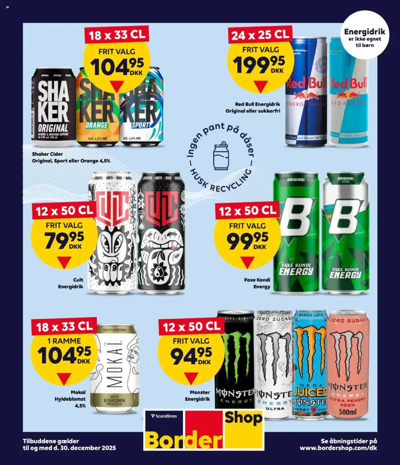 Bordershop tilbudsavis – gyldig fra 08.10.2025 | Side: 1 | Produkter: Mango, Cider, Faxe Kondi