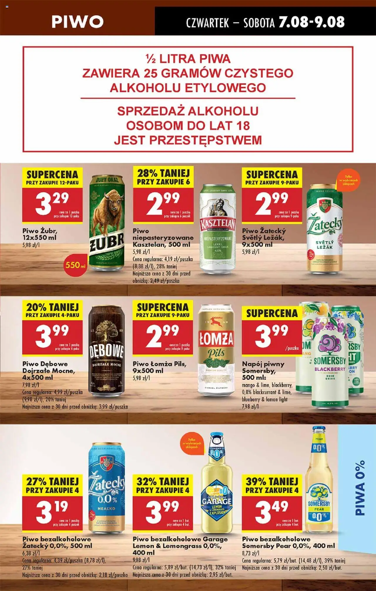 Biedronka gazetka - Oferta W tym tygodniu od 07.08.2025 | Strona: 41 | Produkty: Mango, Leżak, Piwo, Somersby
