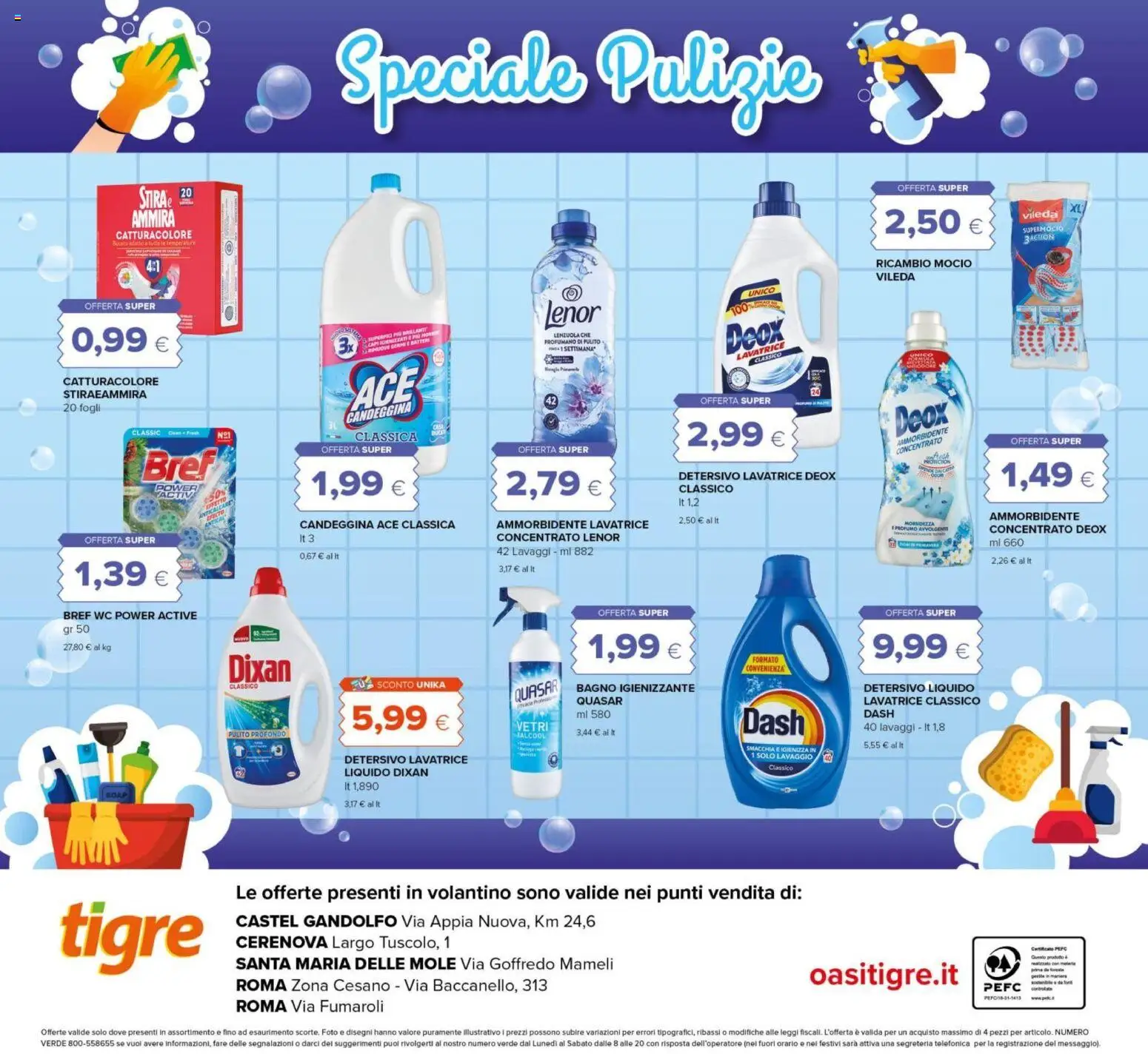 Volantino Tigre del 07.04.2026 | Pagina: 20 | Prodotti: Candeggina, Anticalcare, WC, Lenzuola
