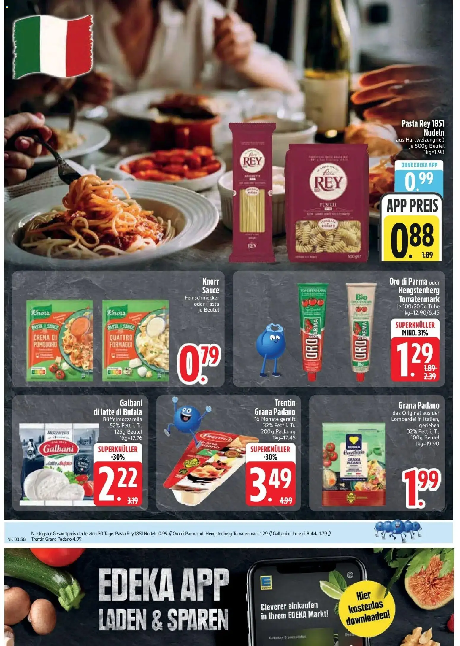 Edeka prospekt München	 – gültig ab 11.01.2026 | Seite: 10 | Produkte: Mozzarella, Knorr, Oro di parma, Nudeln