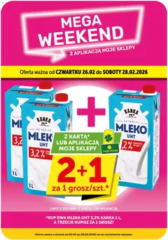 Pogląd oferty "Groszek Gazetka" - ważna od 19.02.2026 | Strona: 12 | Produkty: Karta, Mleka, Mleko