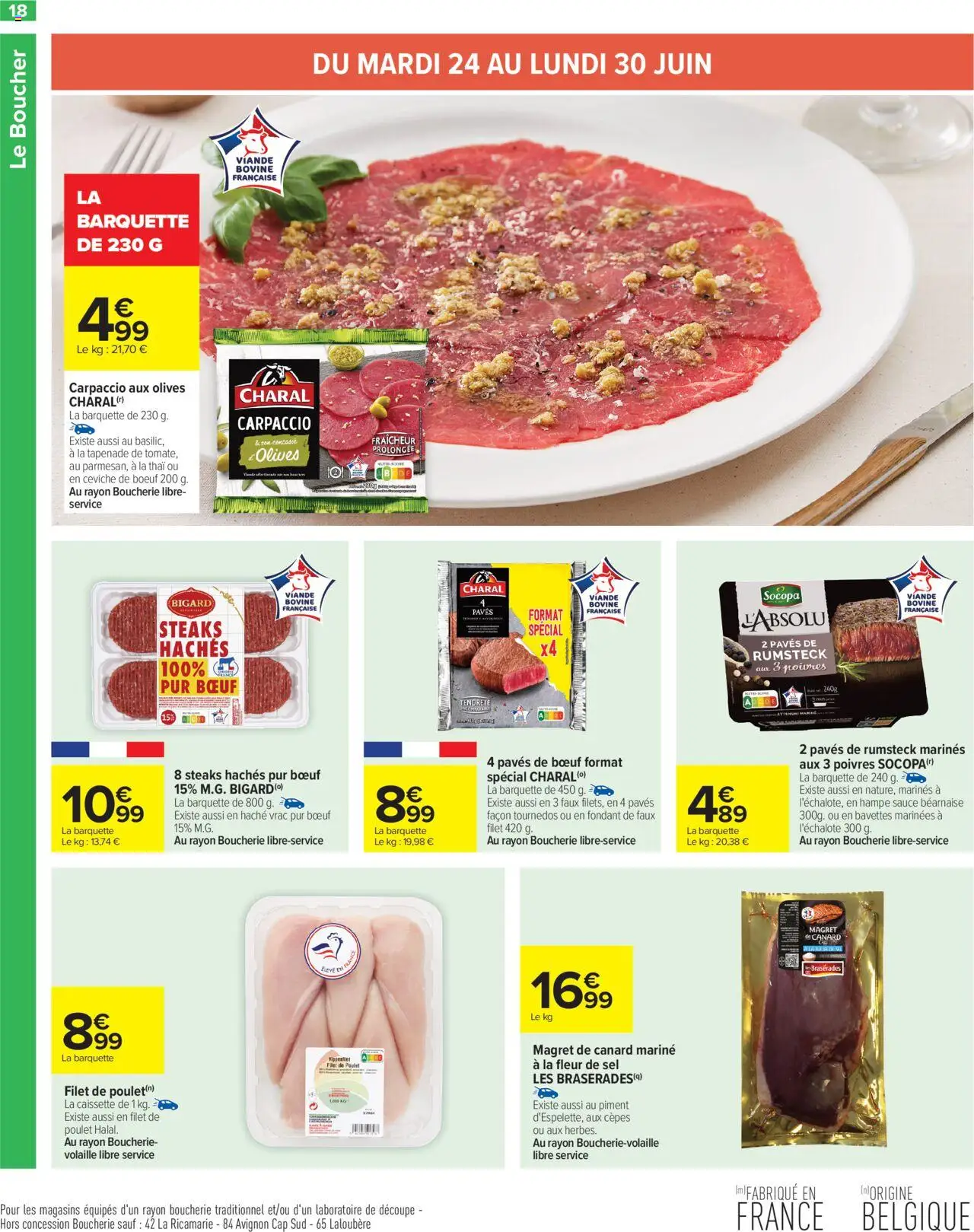  | Page: 20 | Produits: Olives, Volaille, Sel, Rumsteck