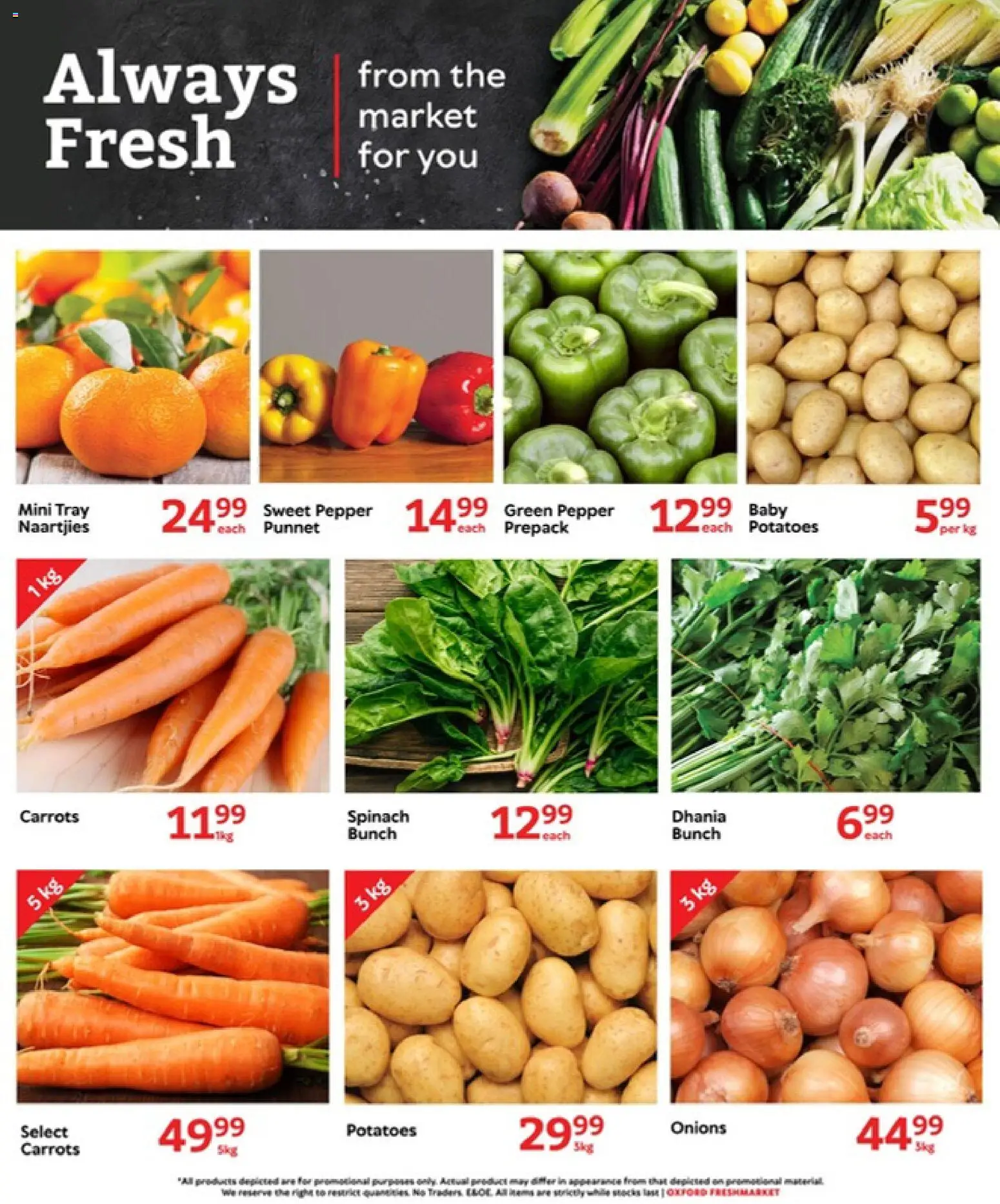New Oxford Freshmarket catalogue – valid from 22.04.2026 | Page: 7 | Products: Tray, Carrots, Potatoes, Onions