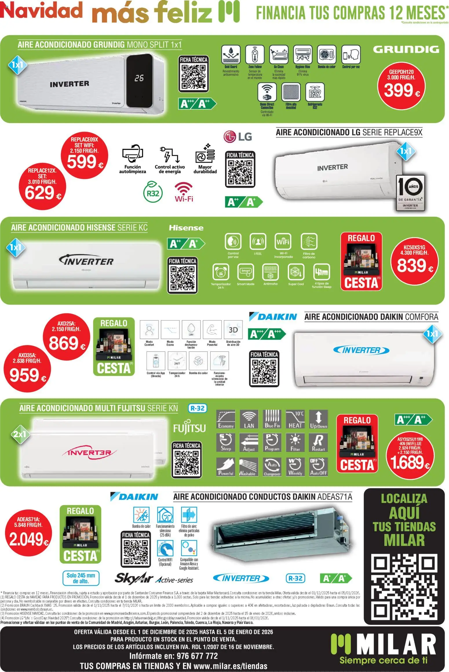 Milar folleto │ válido desde el 01.12.2025 | Página: 16 | Productos: Polvo, Aire acondicionado, Cesta