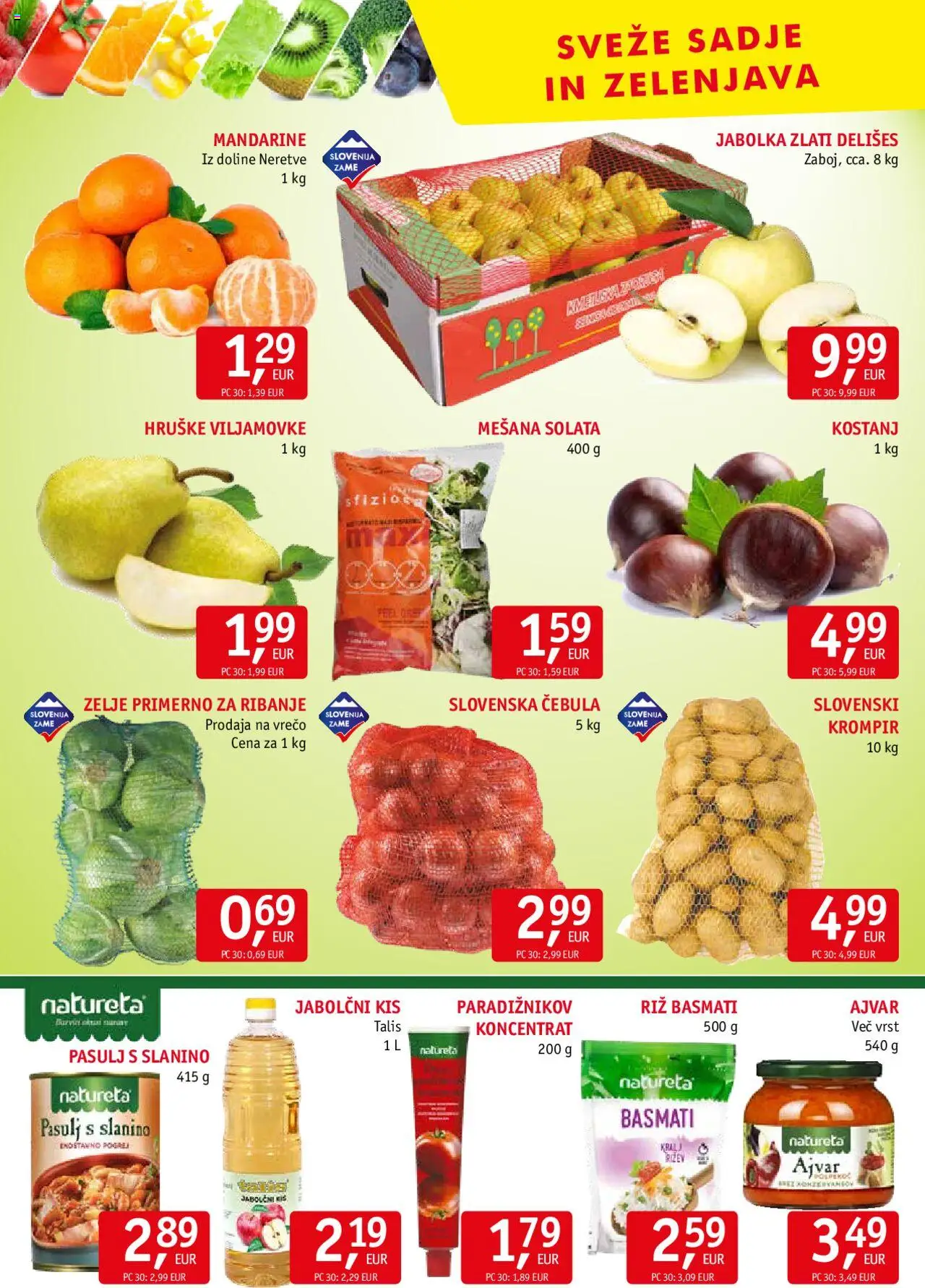 Novi Jager katalog ponudbe – veljaven od 15.10.2025 | Stran: 8 | Izdelki: Jabolčni kis, Jabolka, Mandarine, Zelje